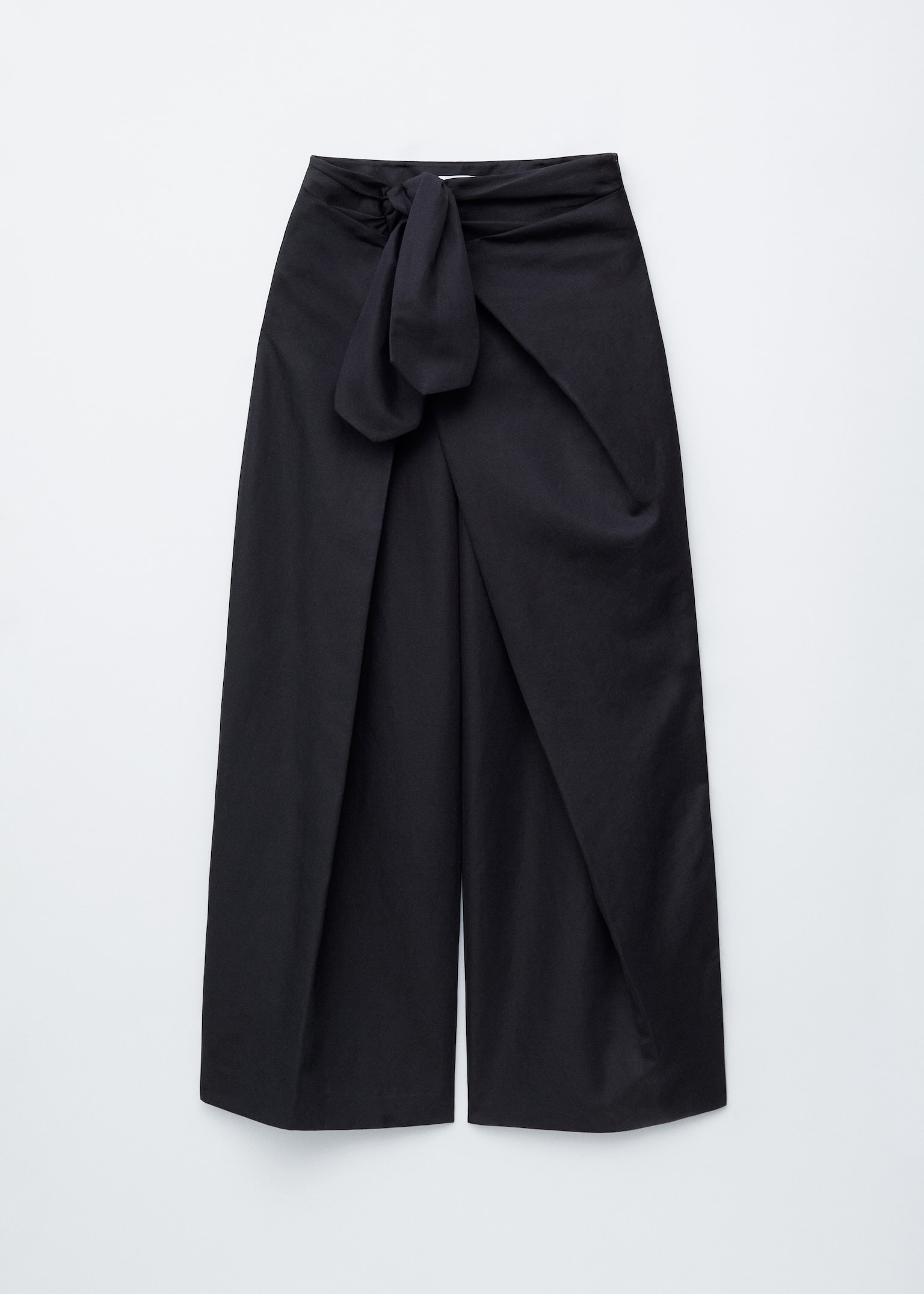 Taps toelopende broek met persplooien - Donkerblauw