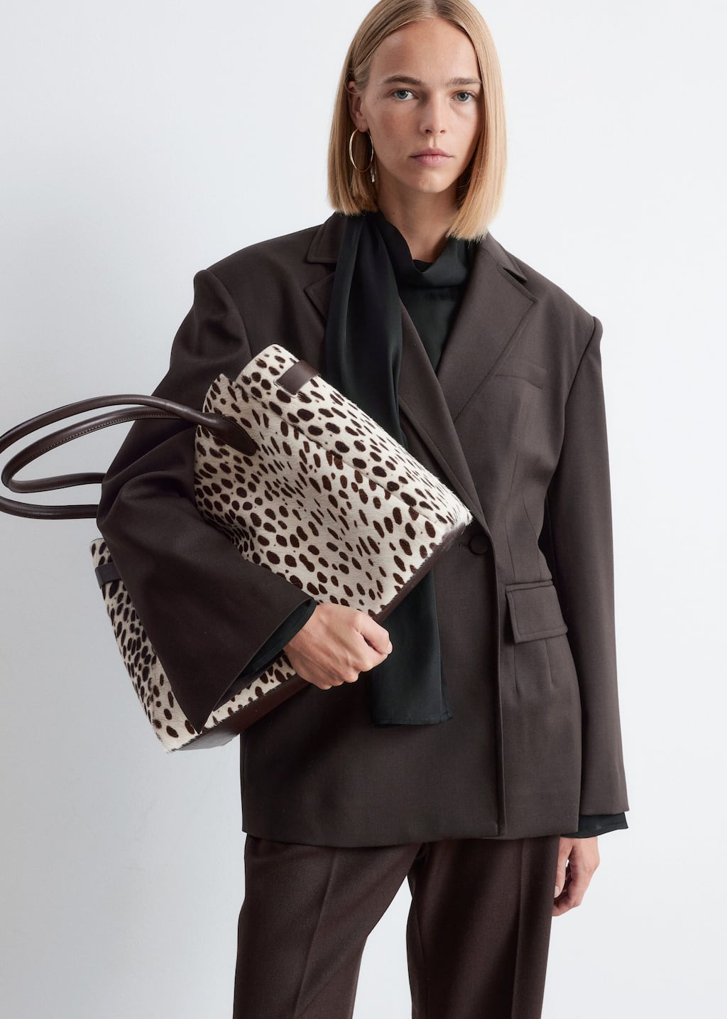 Image of Tote bag en cuir texturé