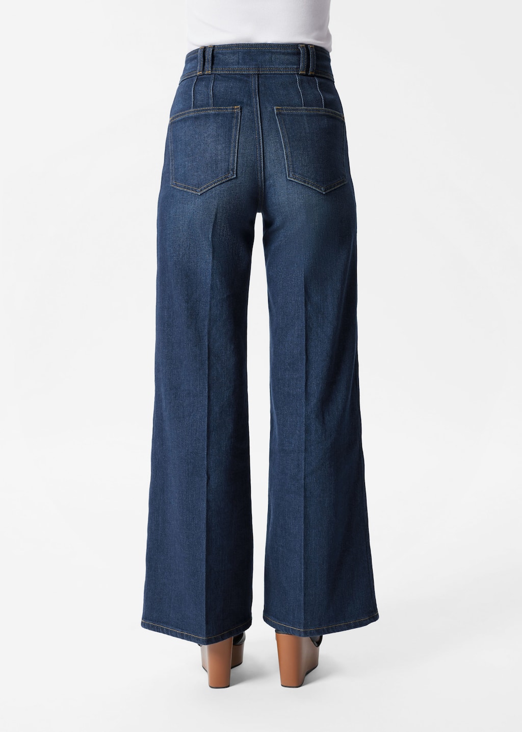 Image of Press-Crease Flared Jeans