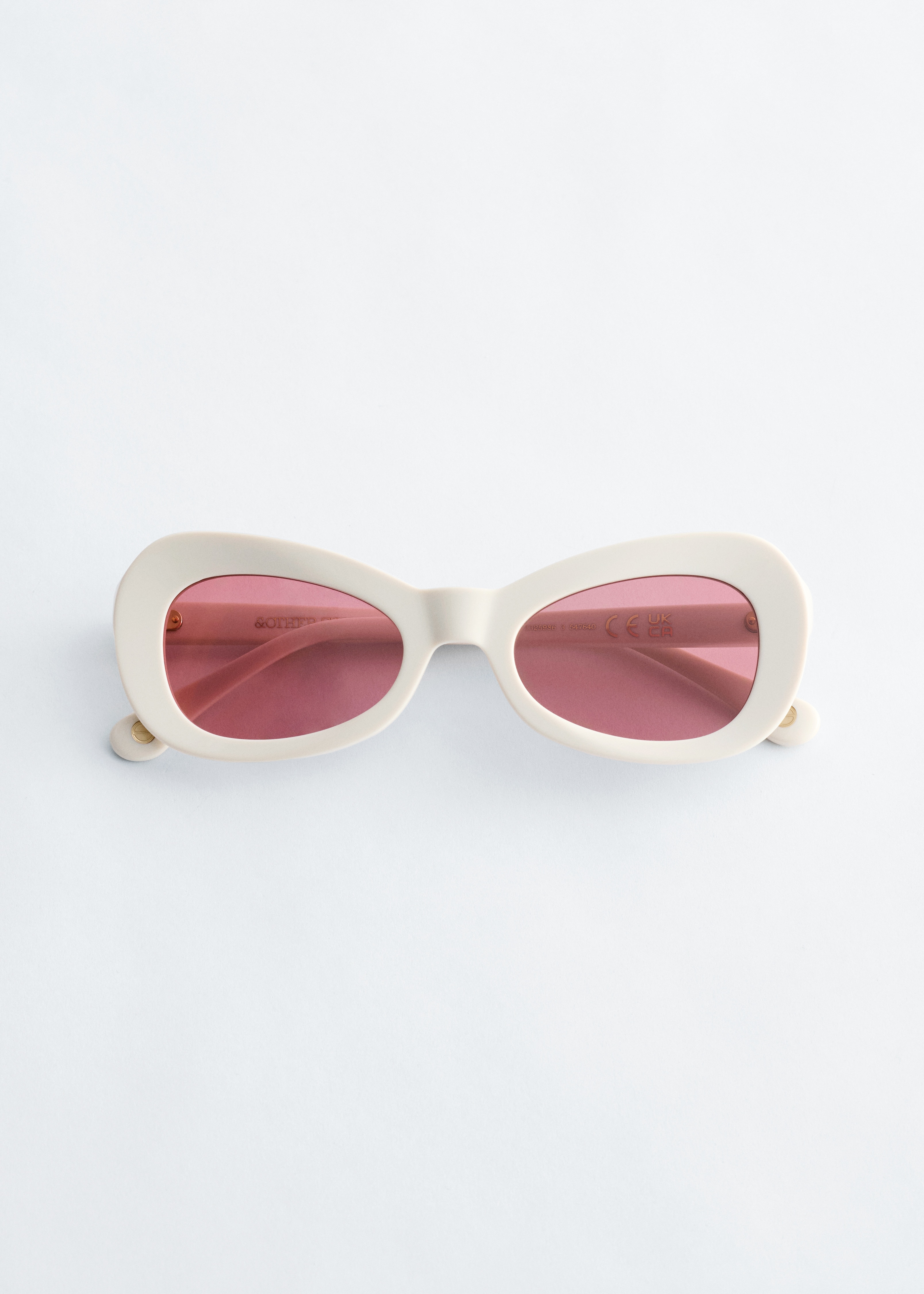 Ovale cat-eye zonnebril - Wit/Zwart/tortoisemotief/Bruin
