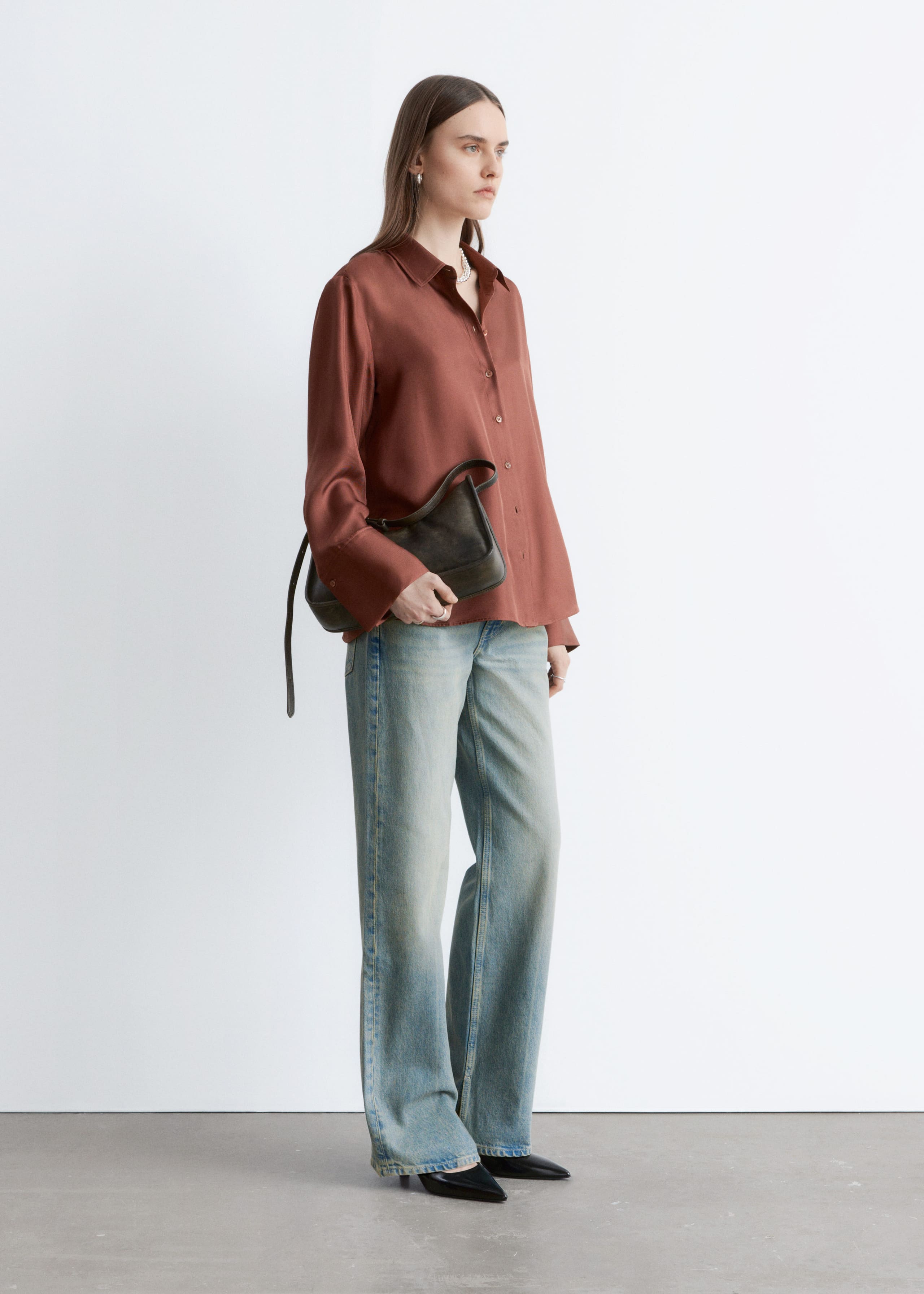 Image of Relaxed Silk Shirt