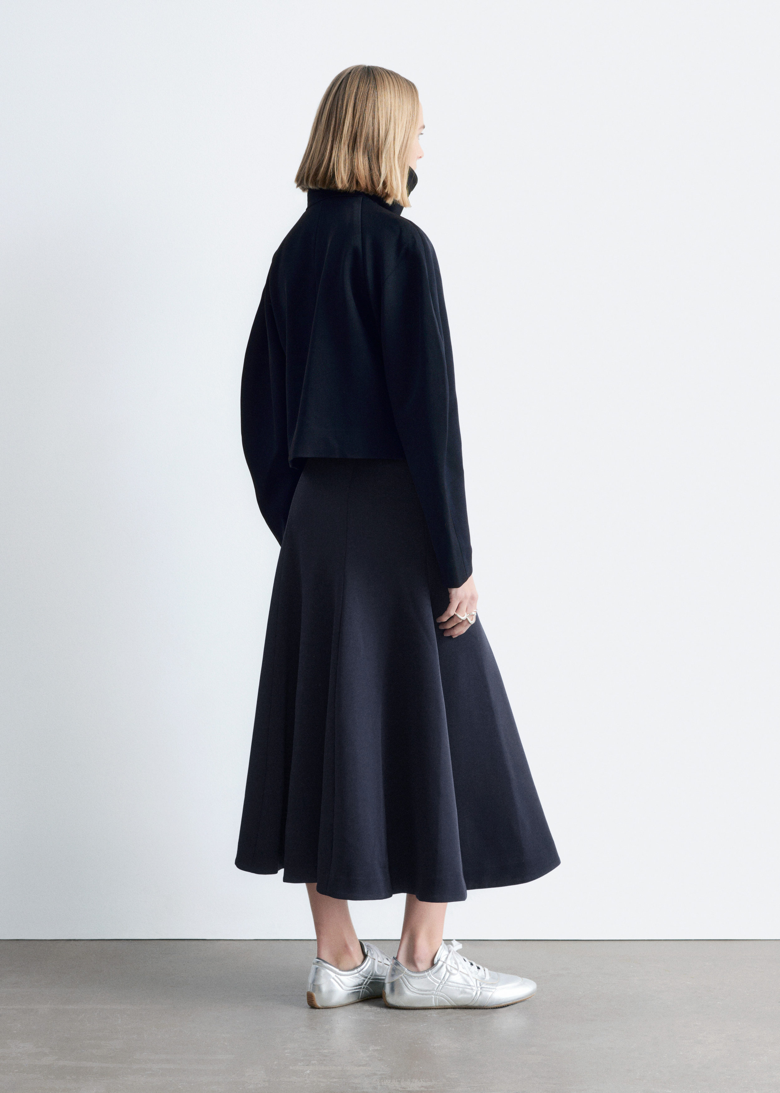 Voluminous Midi Skirt - Navy Blue - & Other Stories US