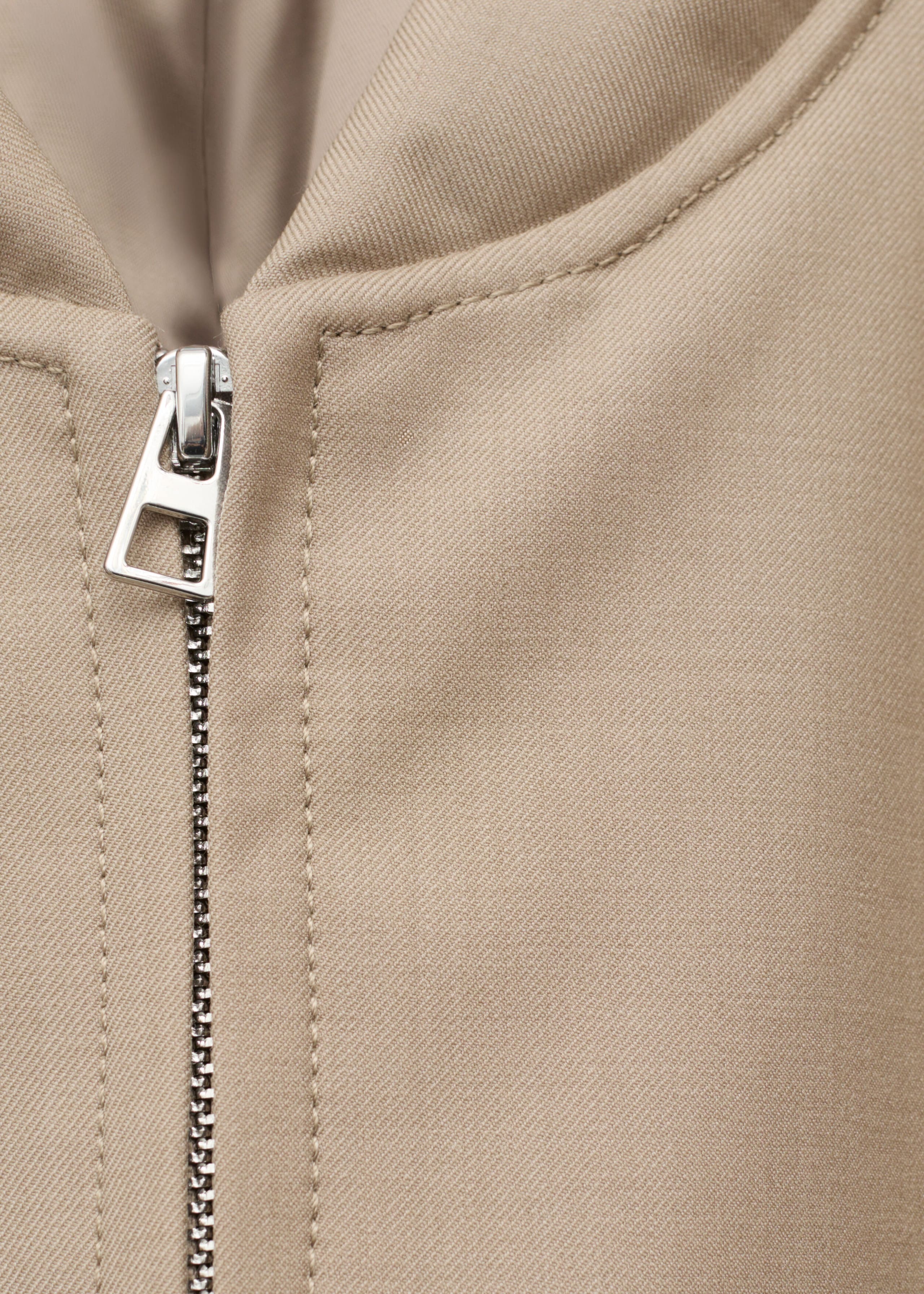 Oversized Wool Bomber Jacket - {{variantName}} - Descriptive Detail