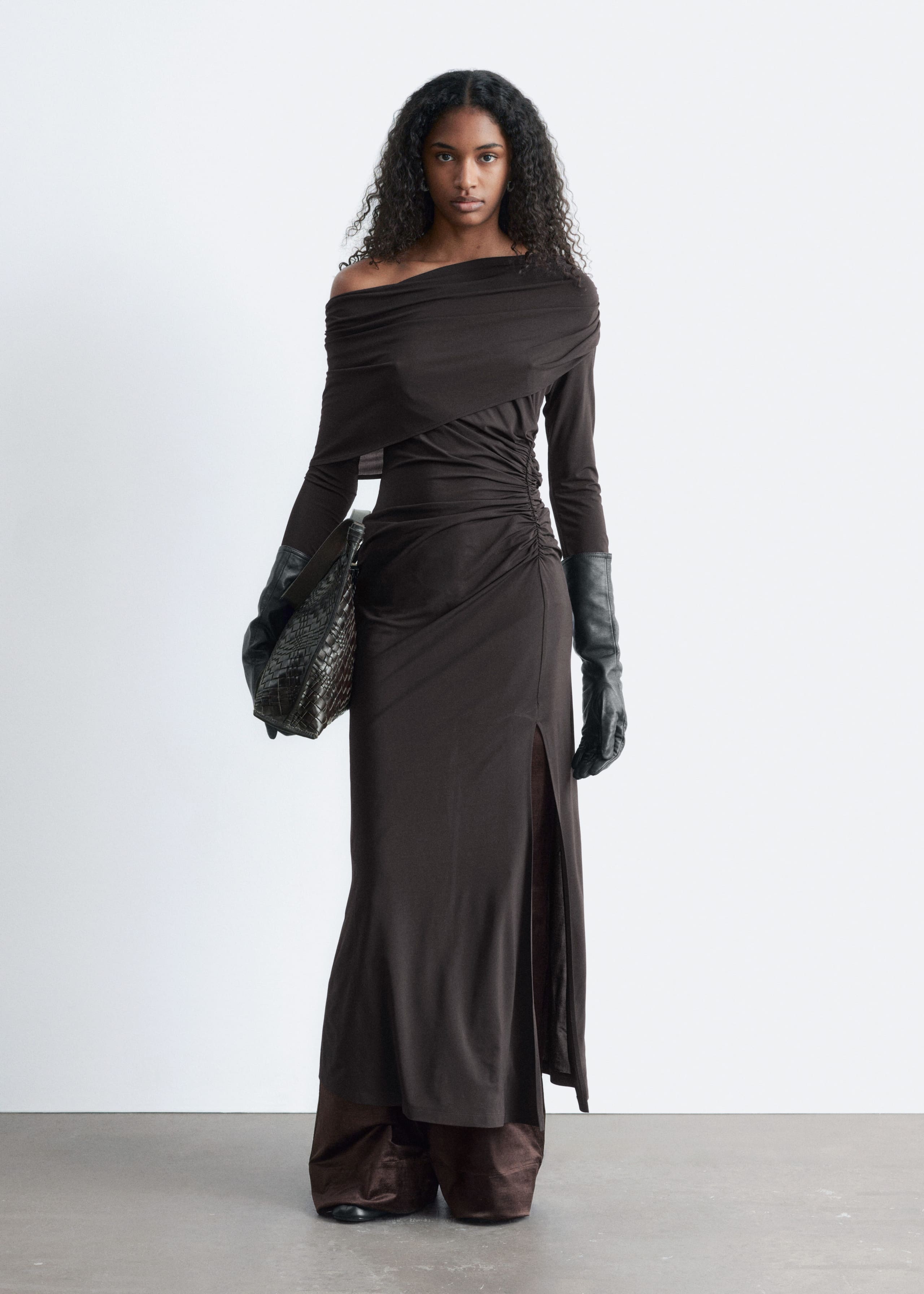 Image of Drapiertes Midikleid