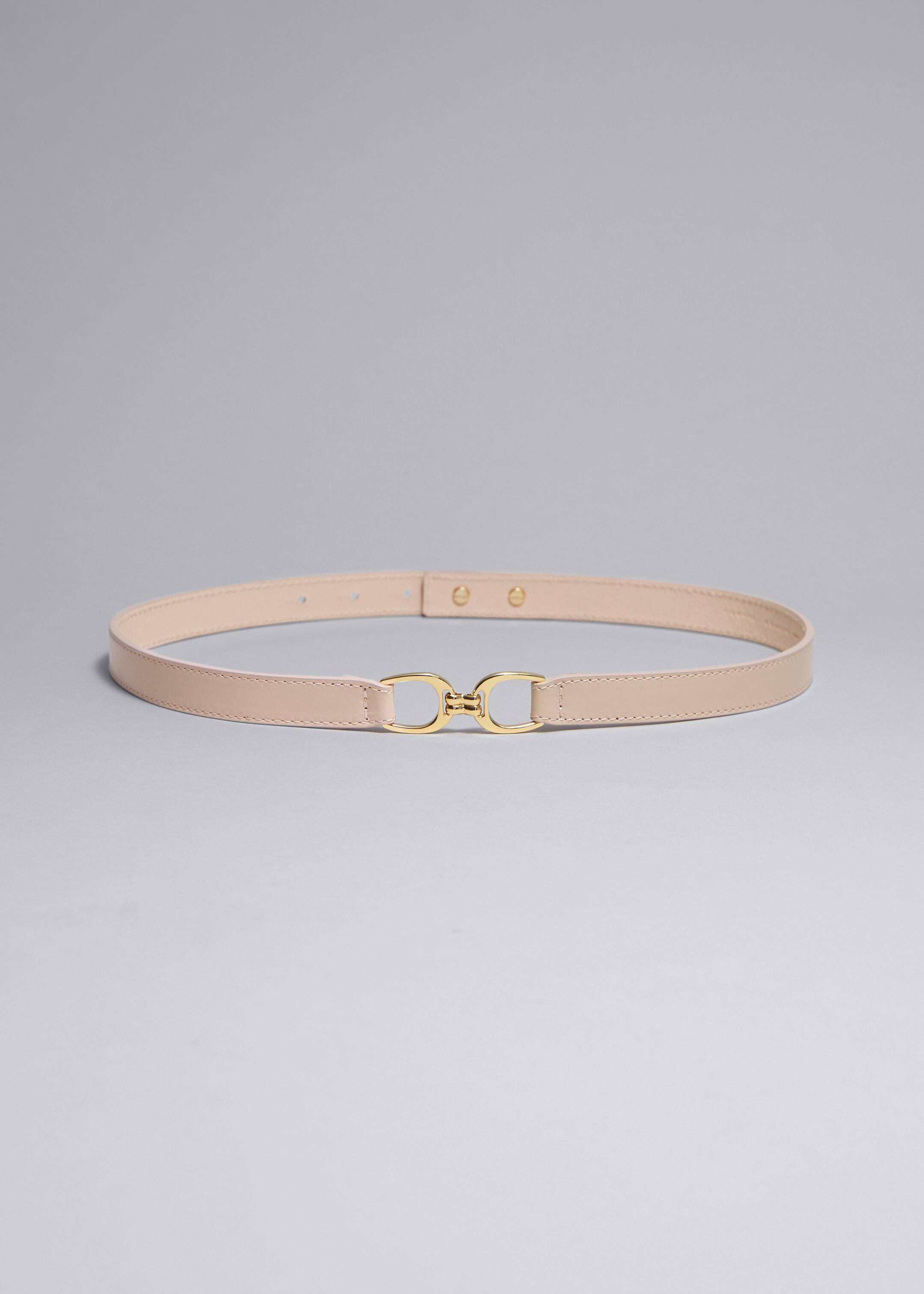 View larger image: Mid-Waist Leather Belt - Cream - Ladies | H&M GB 1