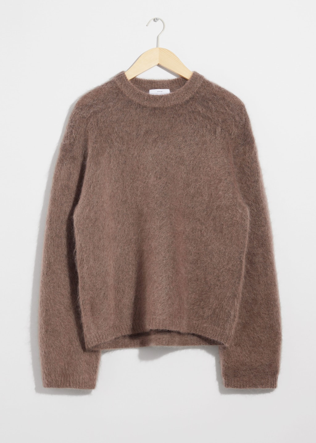 Pullover aus Mohair-Mix - Graubraun - Stillleben