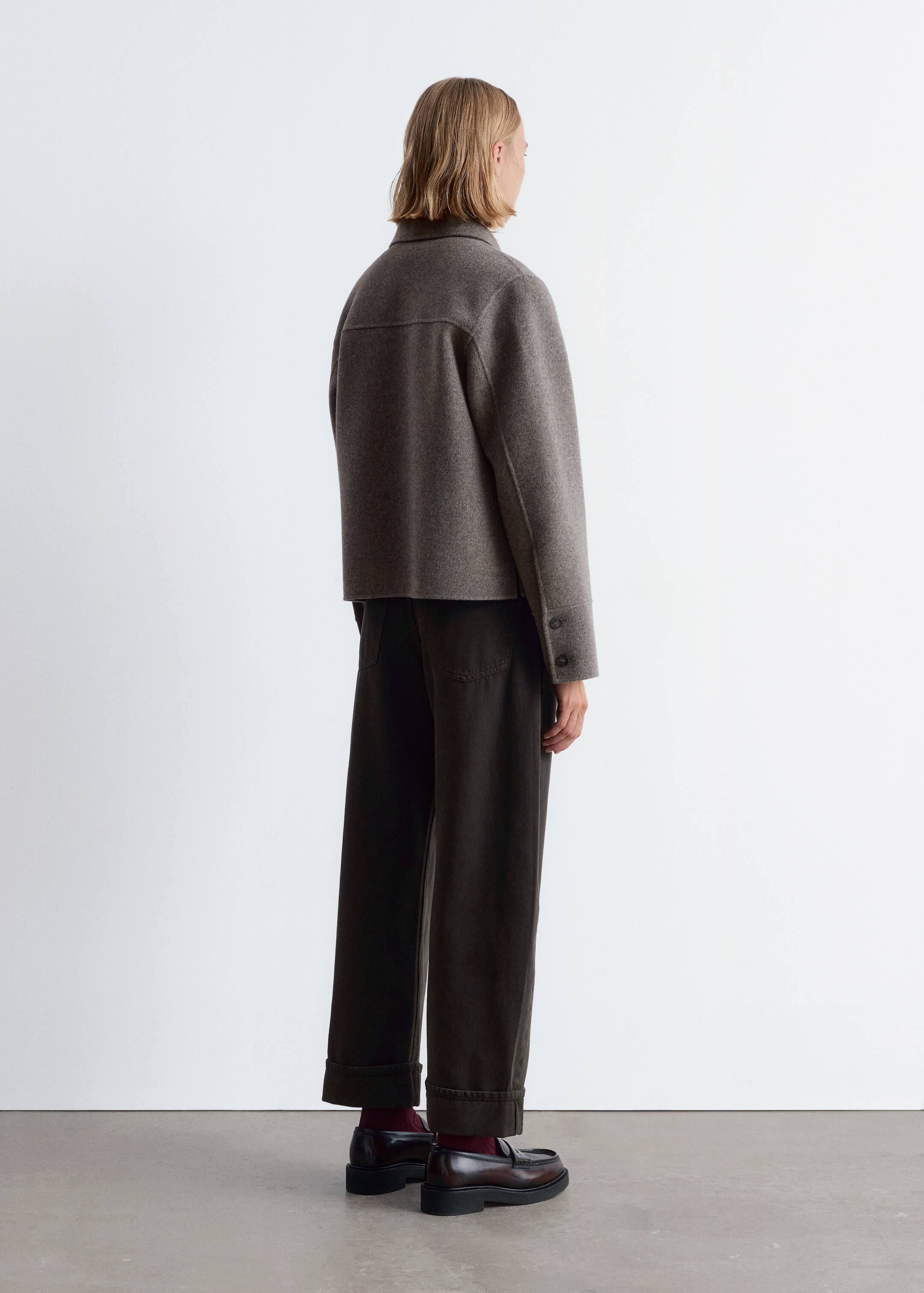 Ingrandisci l'immagine: Collared Wool Jacket - Grey - DONNA | H&M CH 5