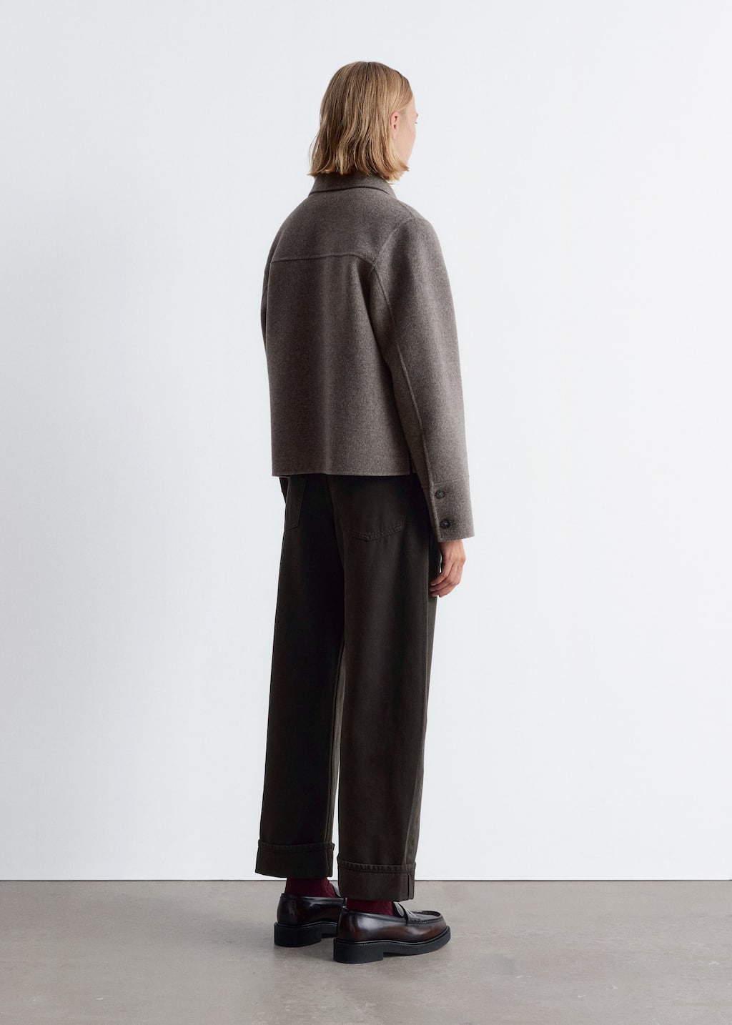 Image of Collared Wool Jacket