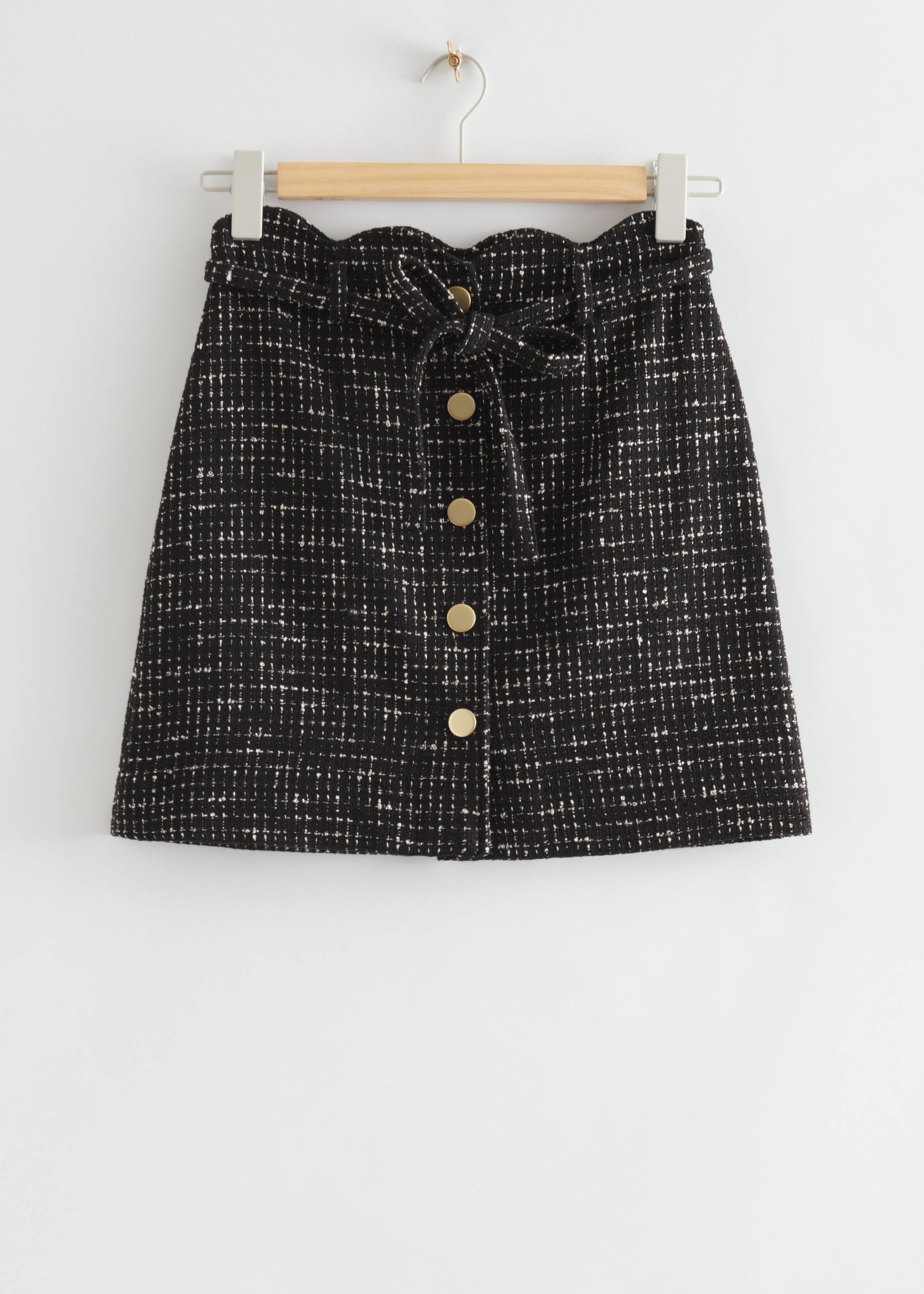 Wavy Buttoned Mini Skirt - Pink - Still Life