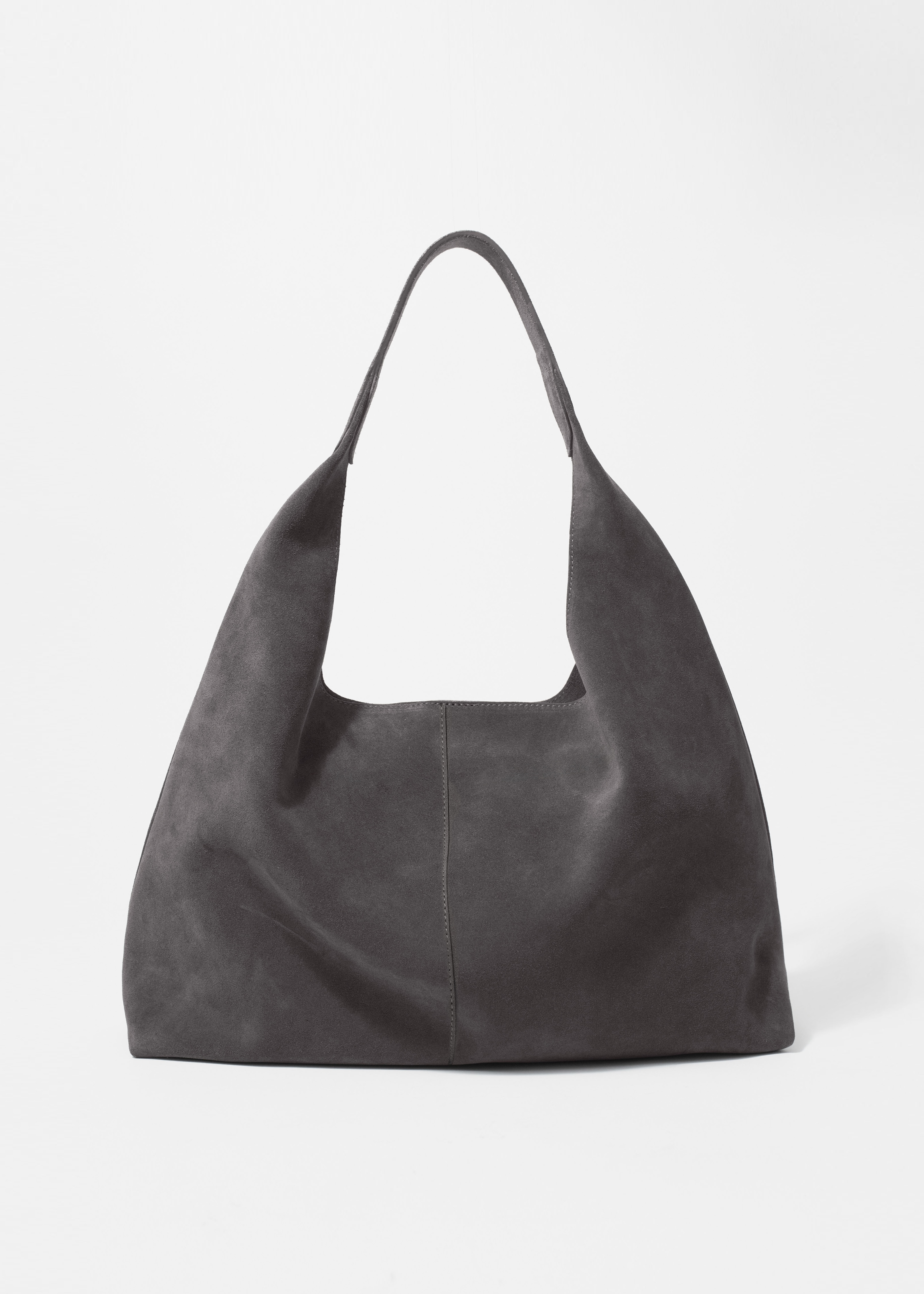 Large Suede Tote Bag - Dark grey/Brown/Dark Red/Rust/Light Blue/Green