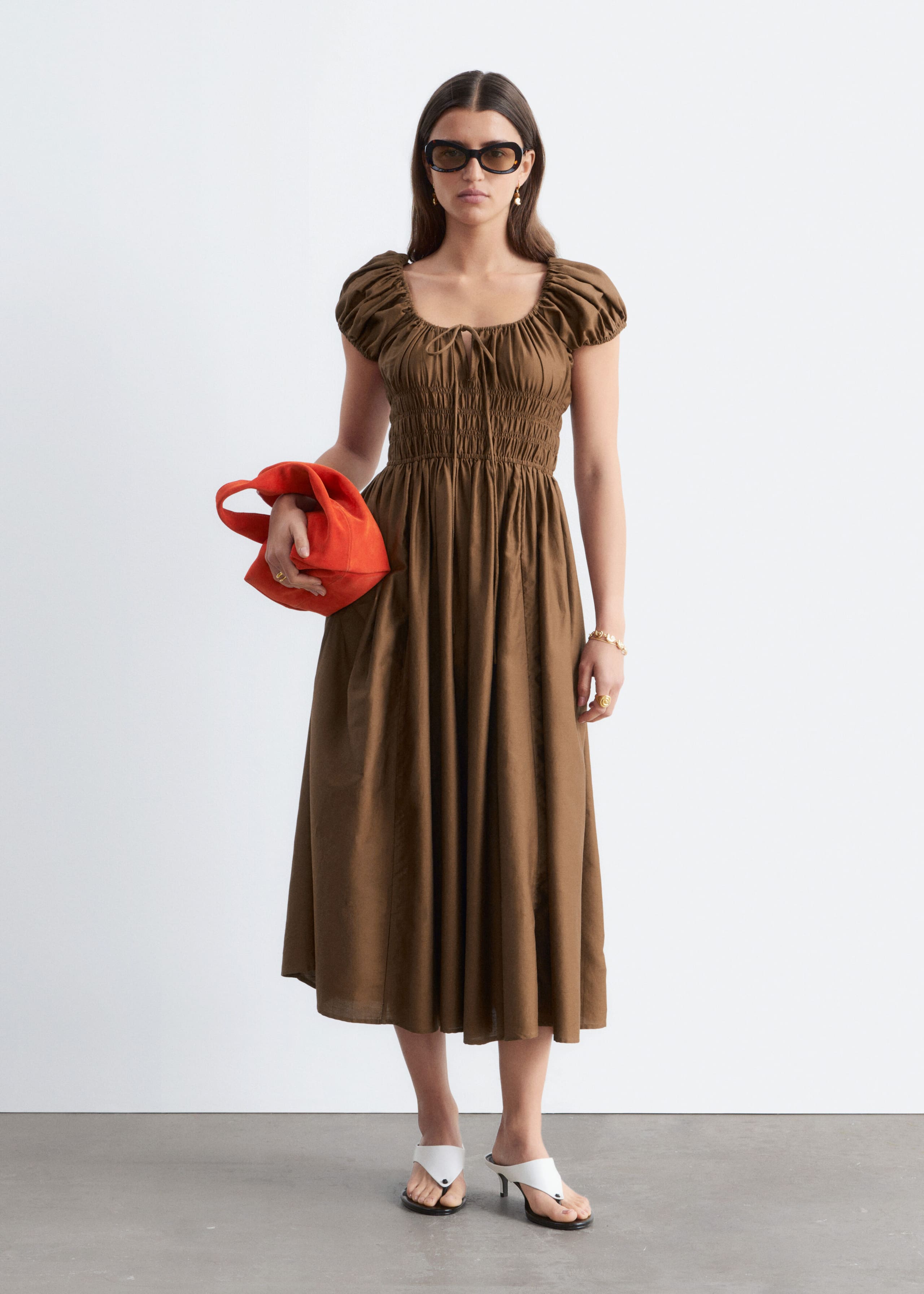 Image of Smocked Waist Midi Dress