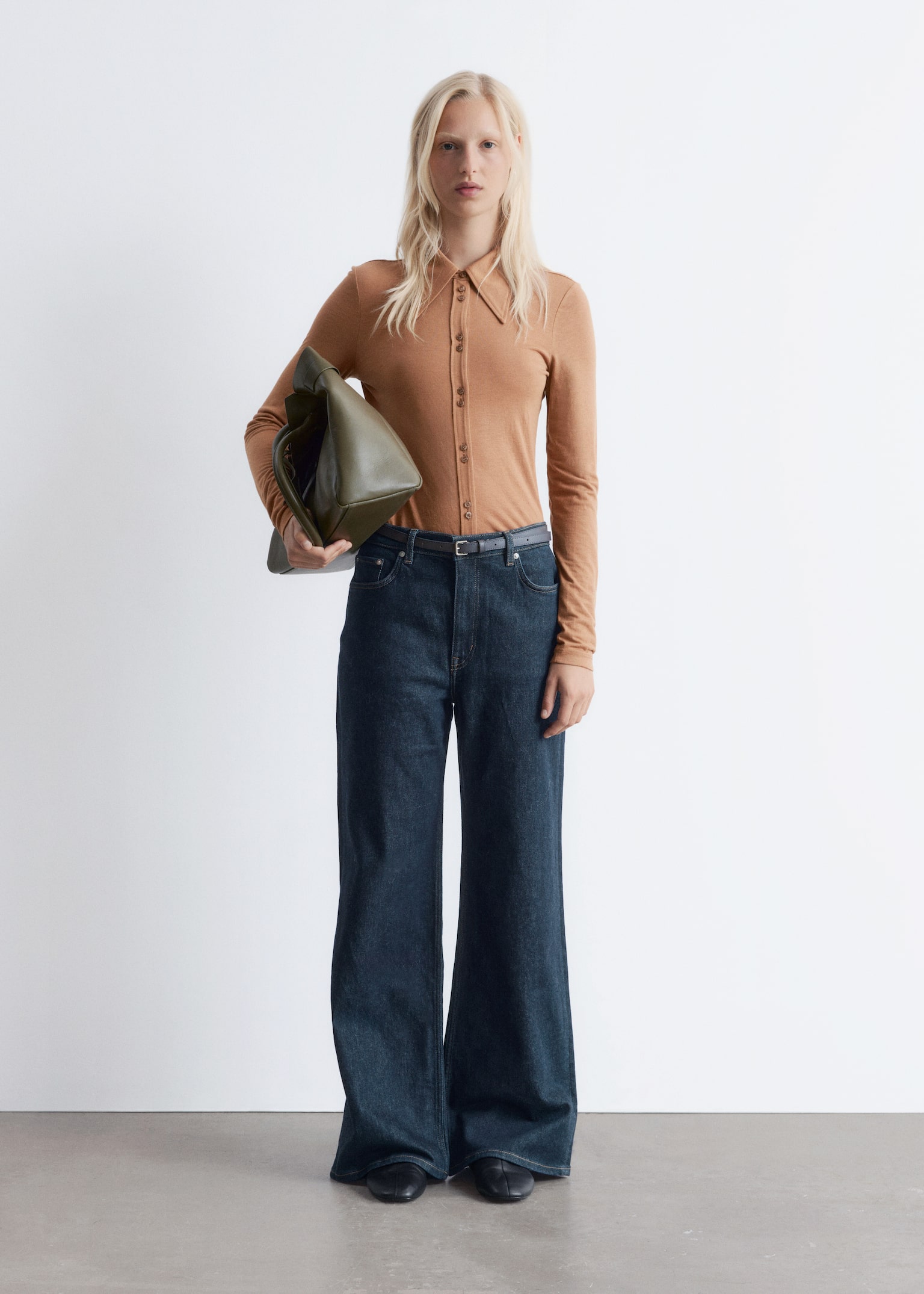 Wide-Leg Jeans - Dark Blue/Dark Red/Blue/Mid Blue Wash/Light blue/Medium Blue/Black/Dark Brown/Grey - 3