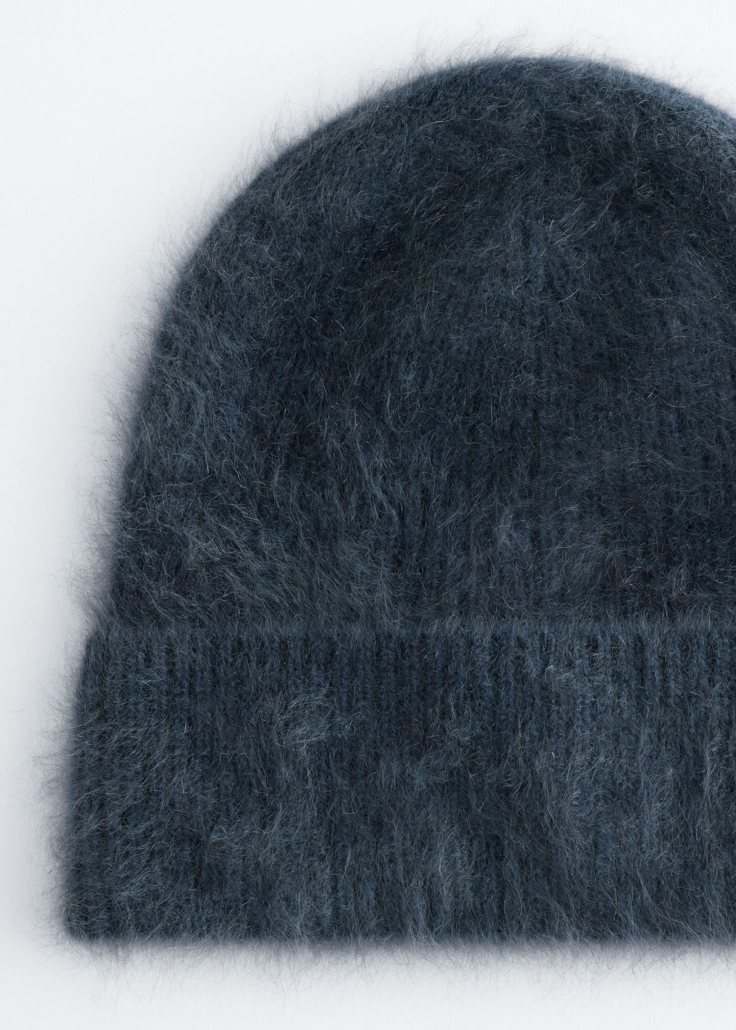 Brushed Cashmere Beanie Dark Blue