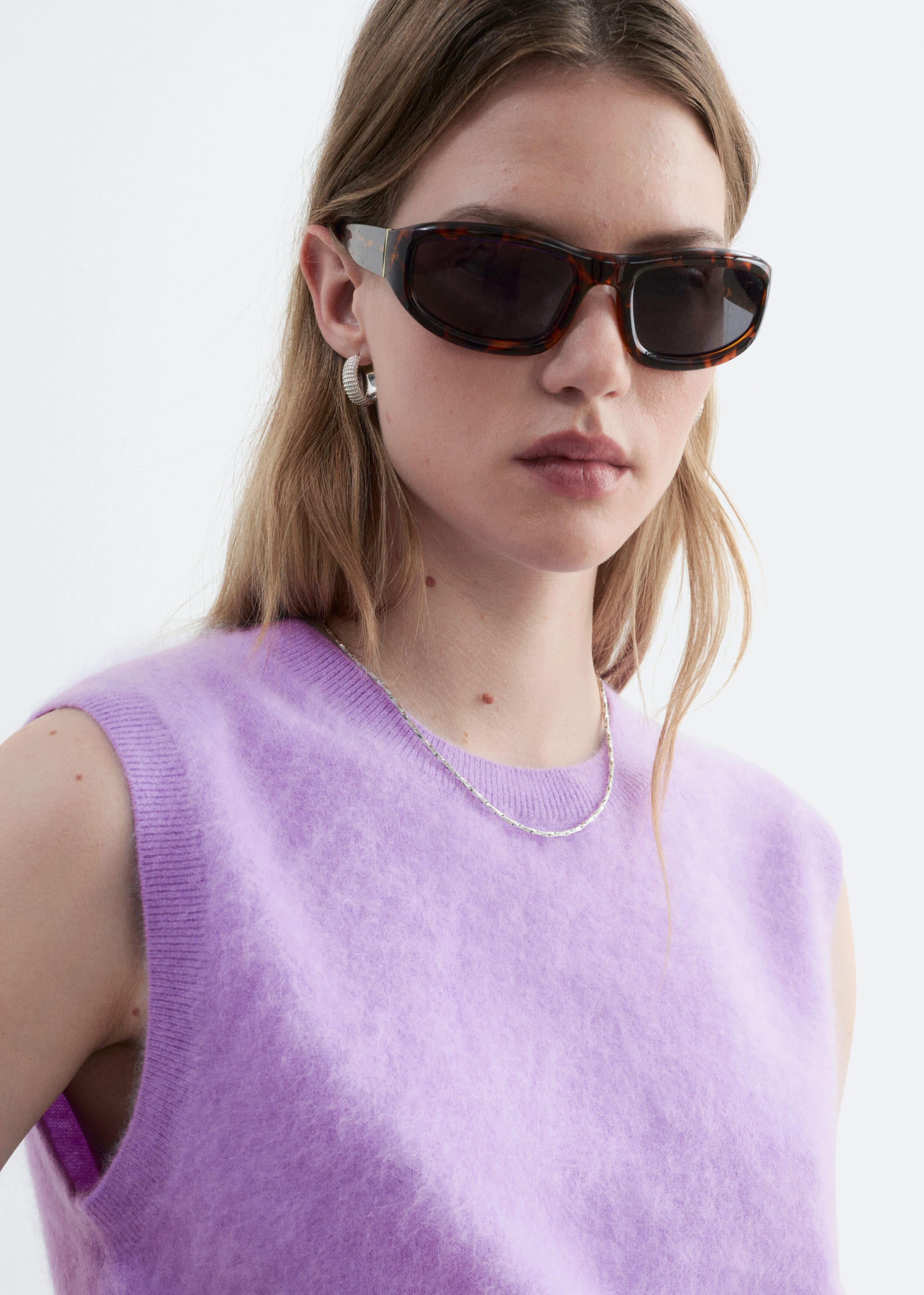 Brushed Cashmere Vest - Lilac - Still Life