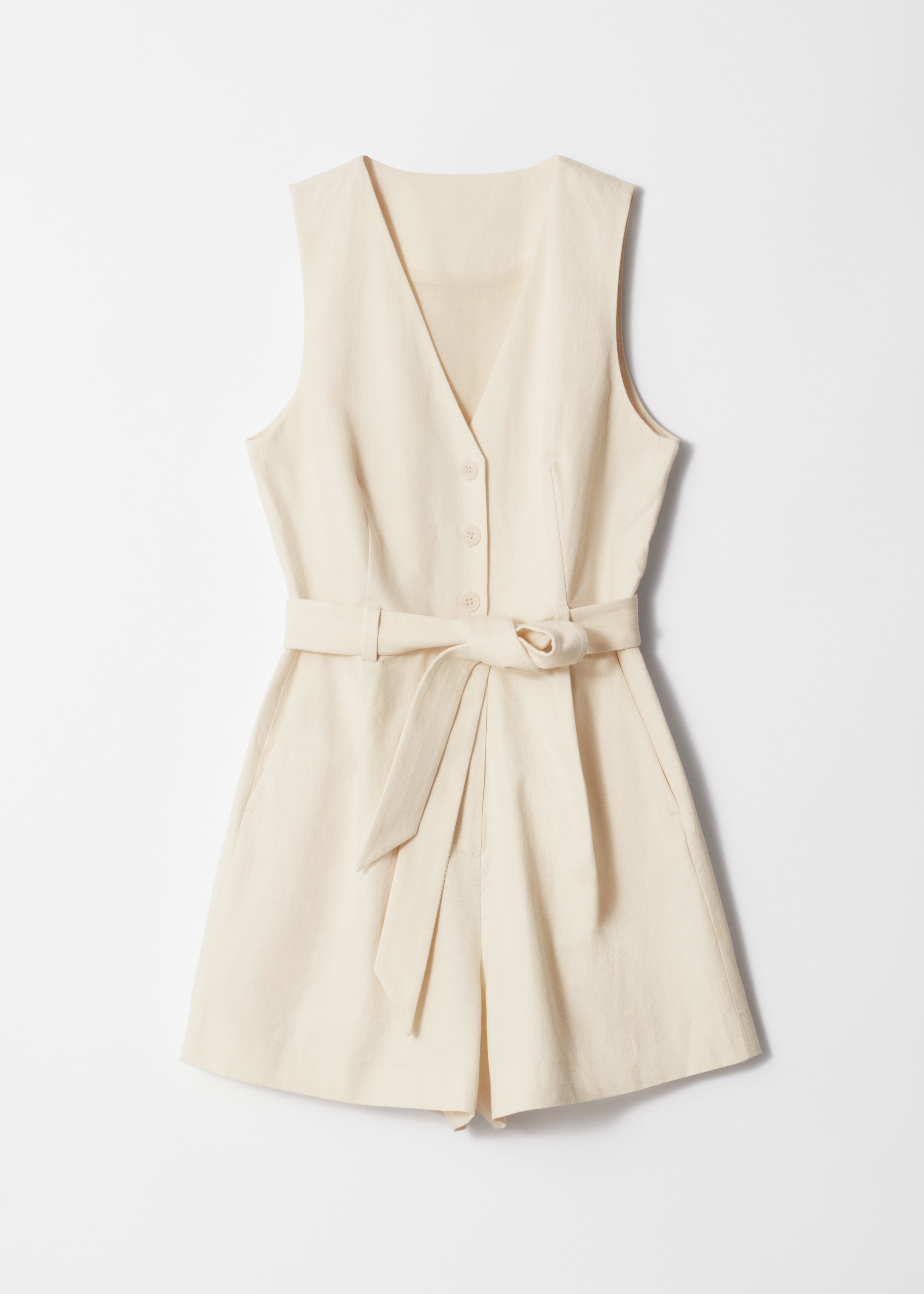 Eleganter Playsuit - Weiß/Schwarz