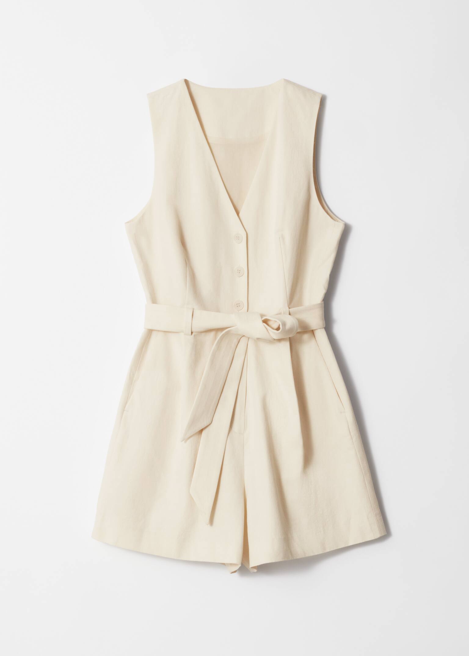 Salopetă croită pe măsură - Alb/Negru - 2