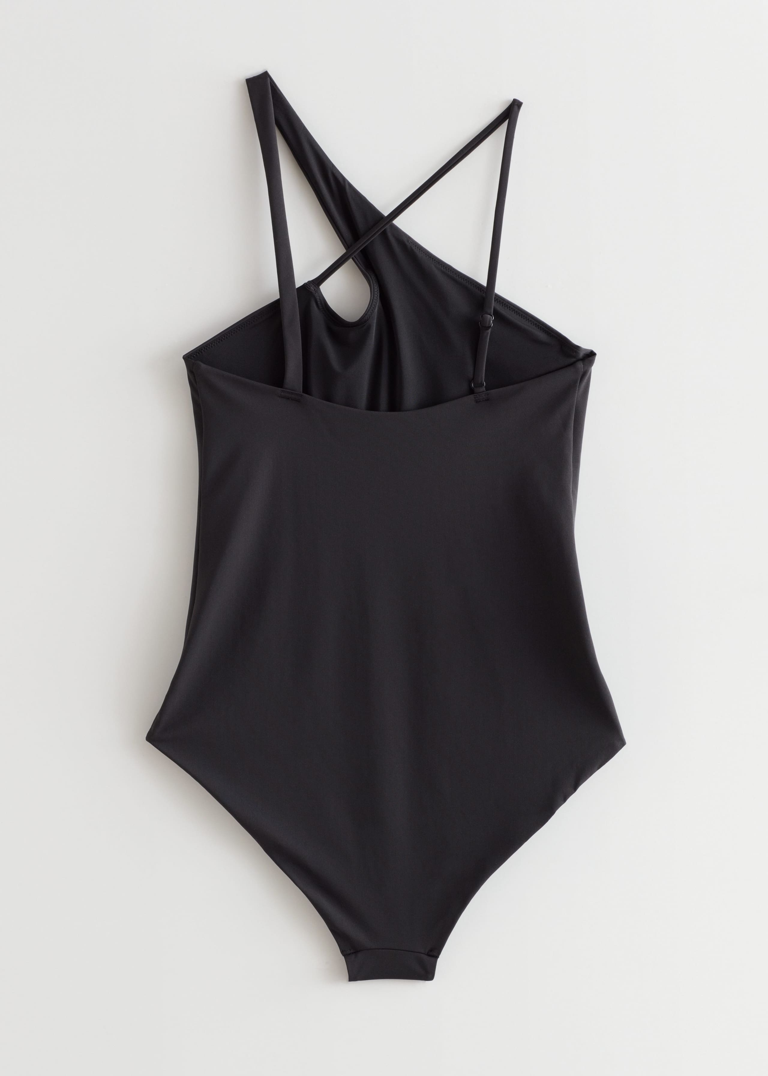 Asymmetric Swimsuit - Black - Bodegón