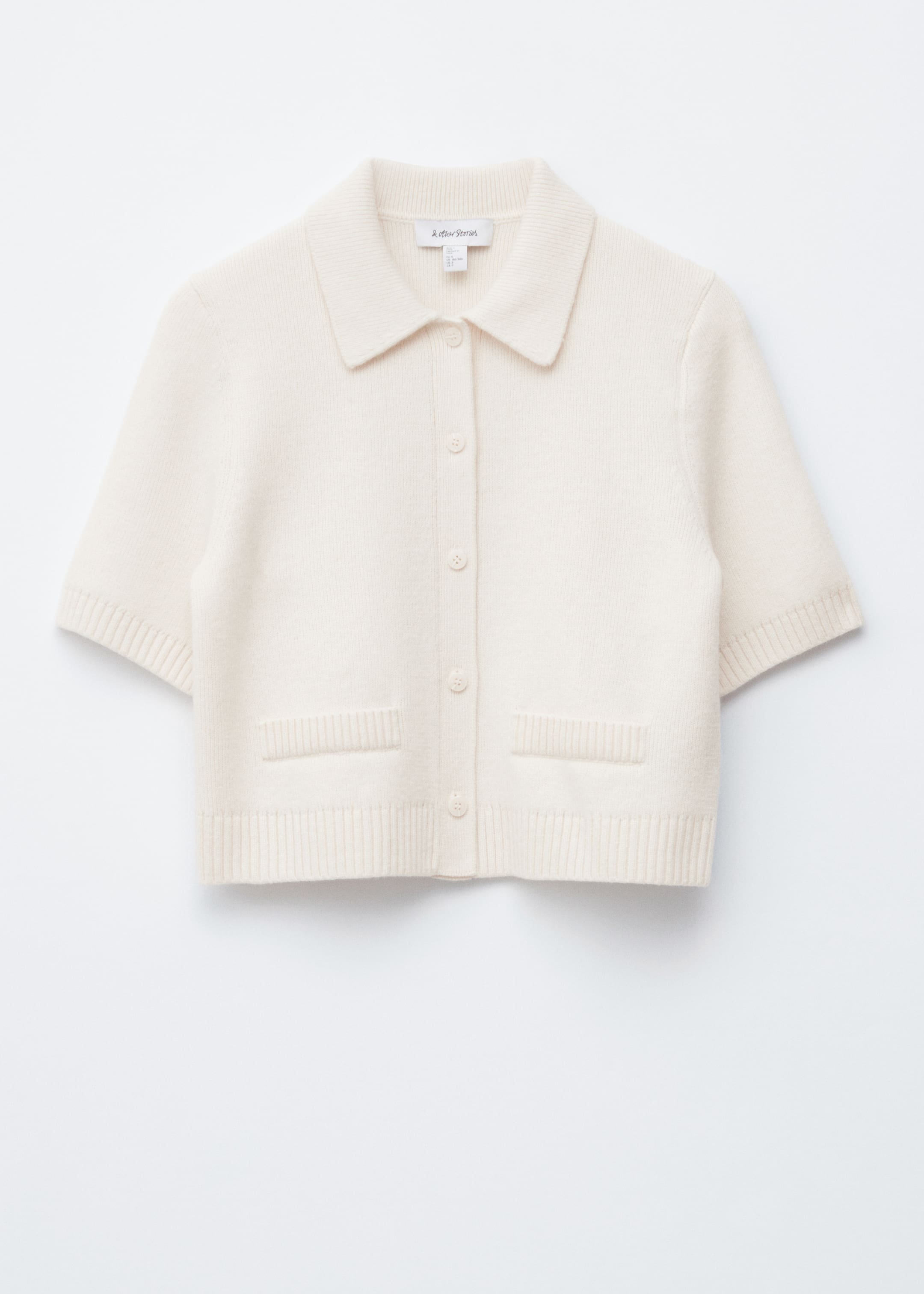Grotere afbeelding bekijken: Gebreid vest met korte mouwen - Wit - DAMES | H&M BE 6