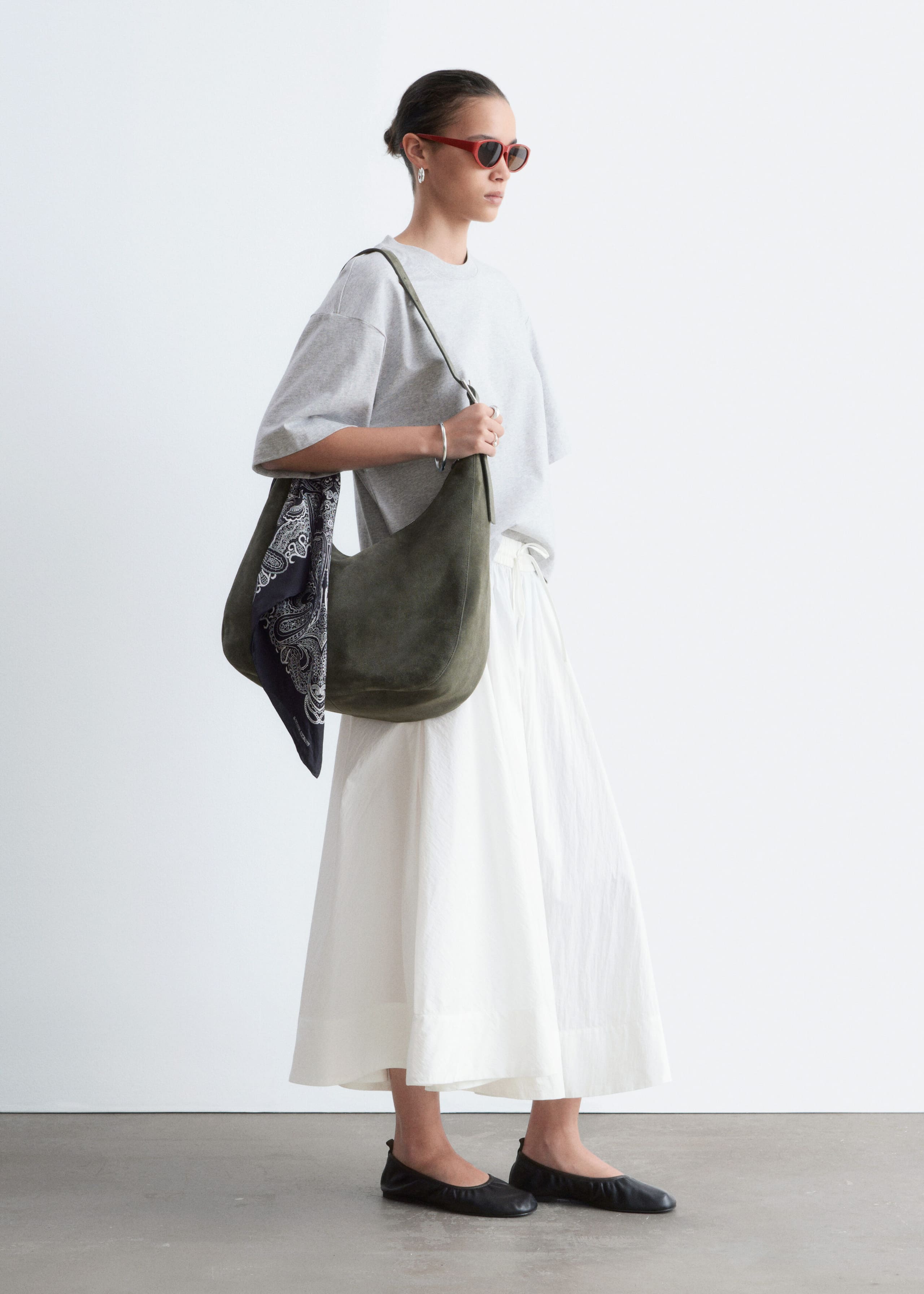 Boxy Cotton T-Shirt - Grey - Still Life
