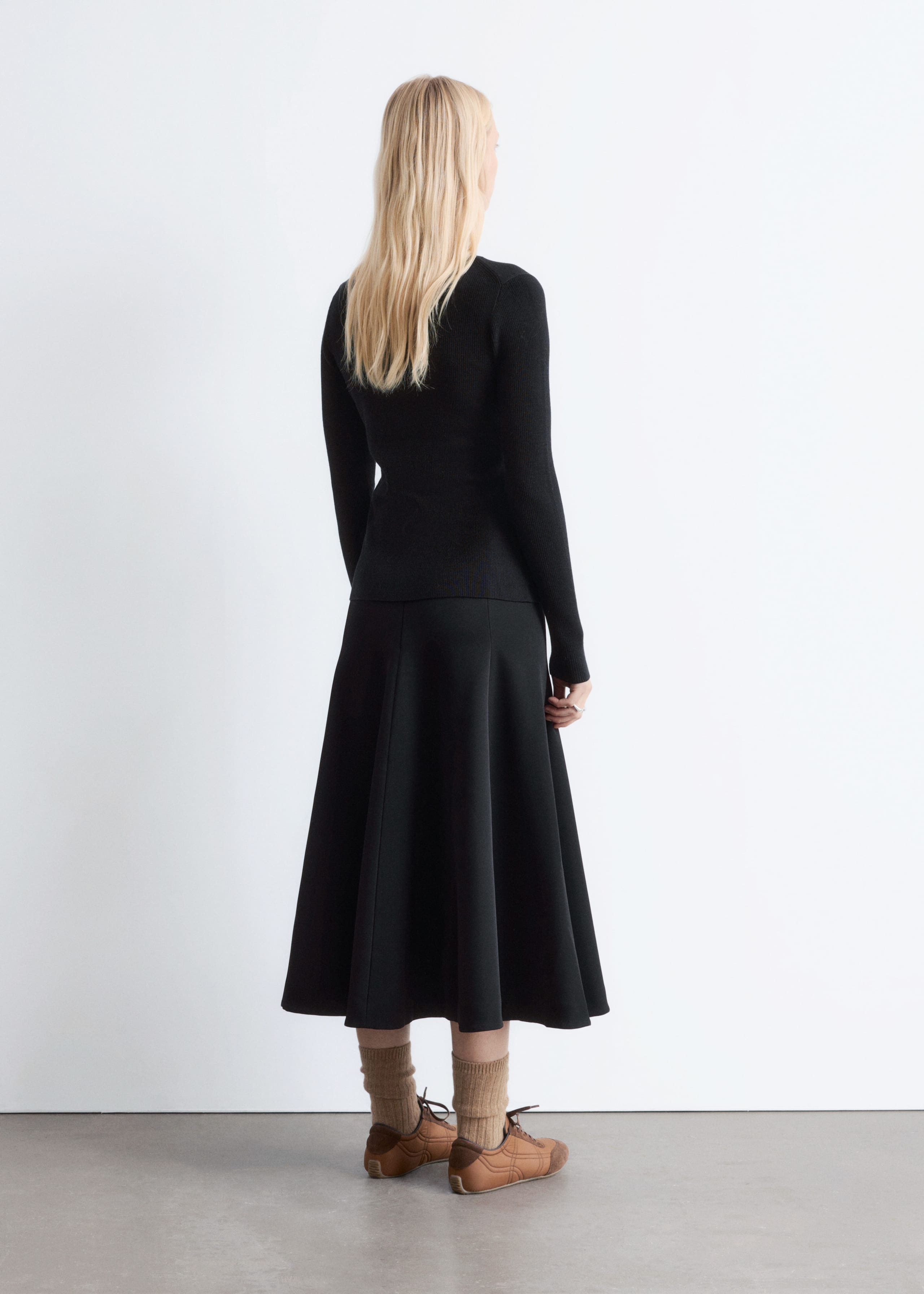 Image of Rib-Knit Merino Wool Cardigan