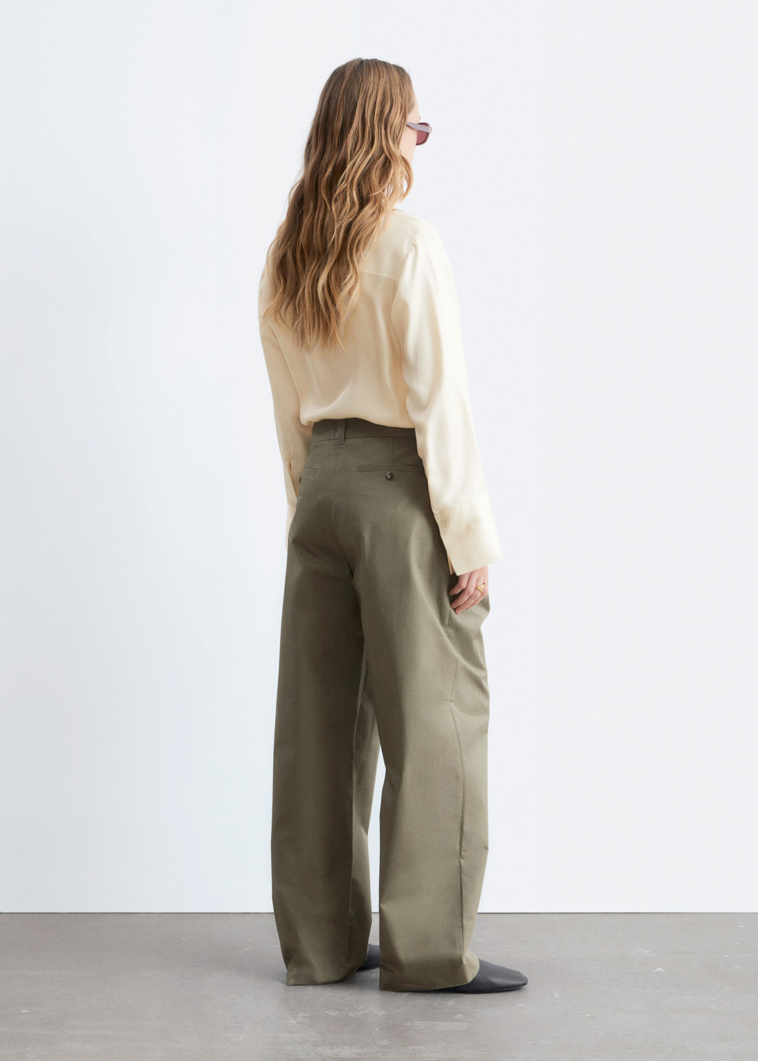 Image of Plisowane bawełniane spodnie