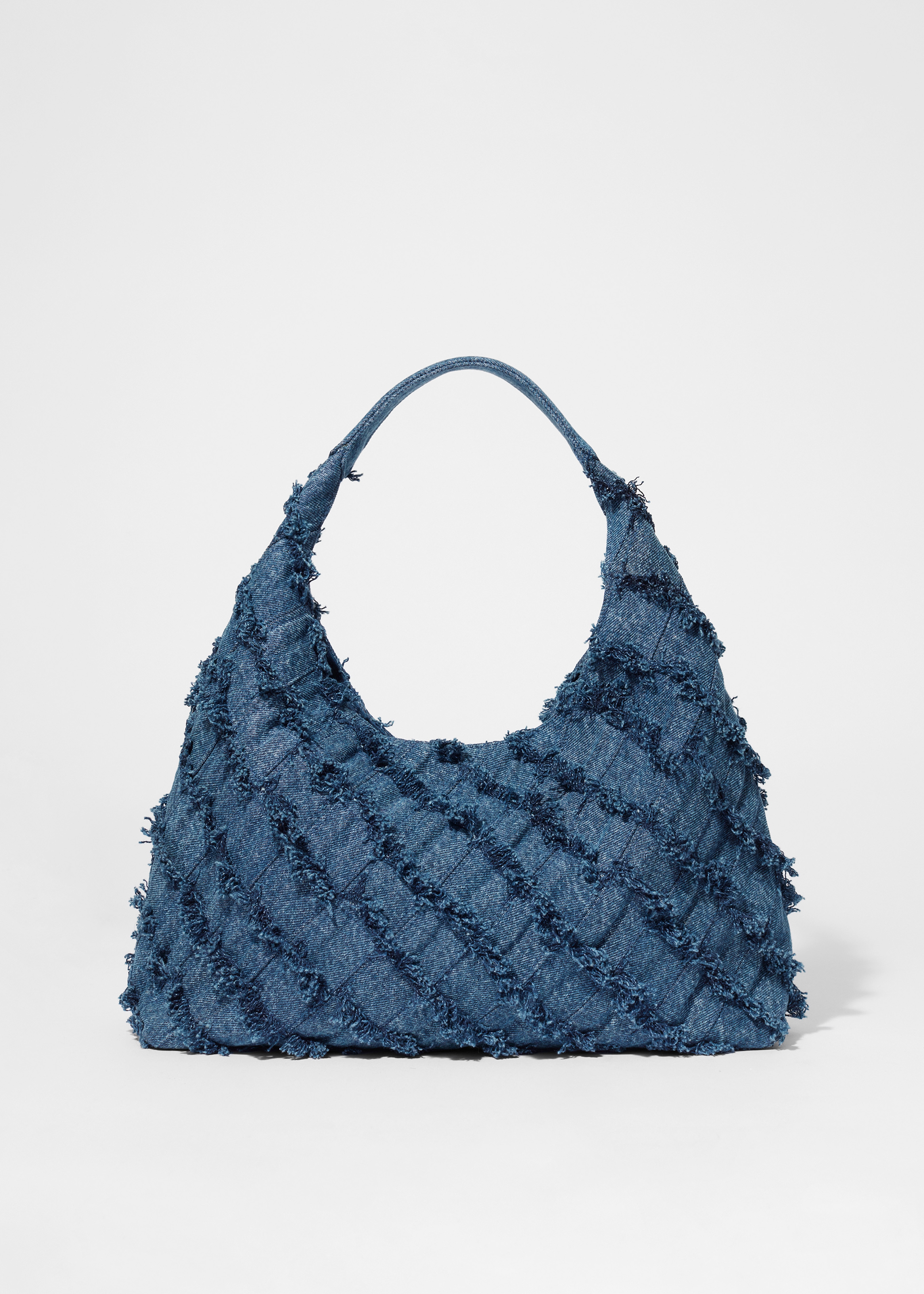 Borsa tote in denim intrecciata - Denim blu