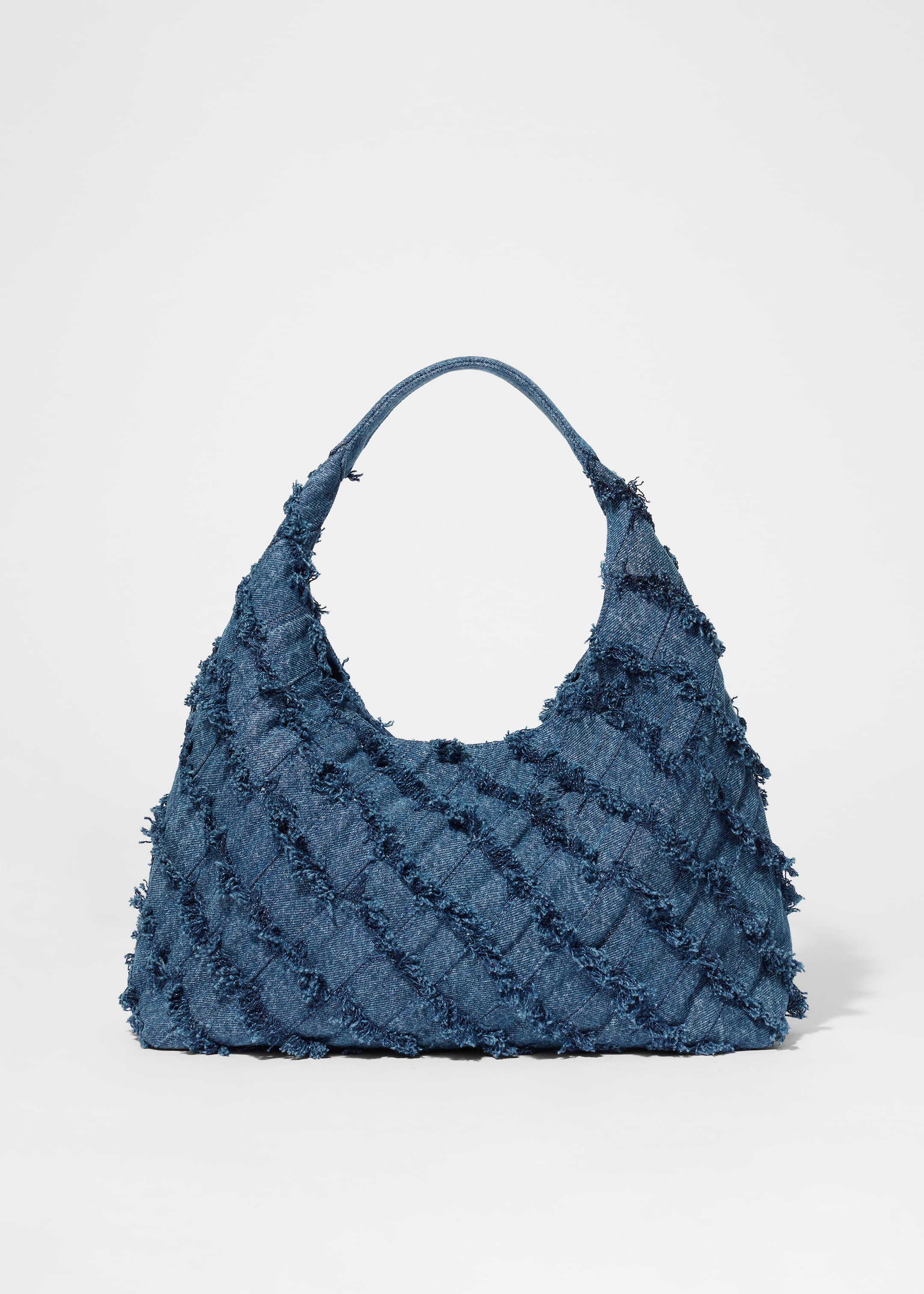 Ver imagem maior: Mala tote de ganga entrançada - Ganga azul - SENHORA | H&M PT 1