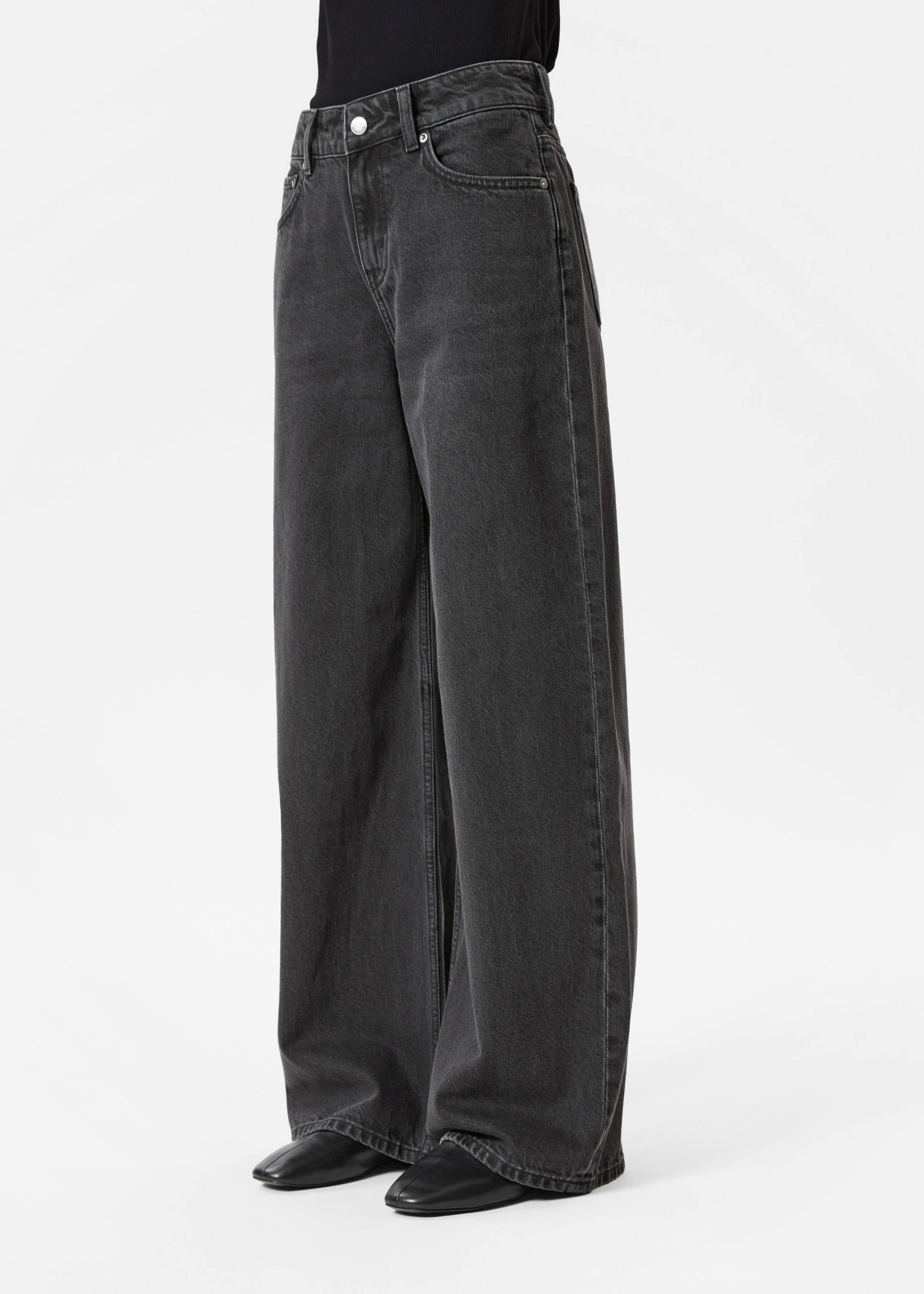Wide Long Jeans - Mid Blue - Lookbook