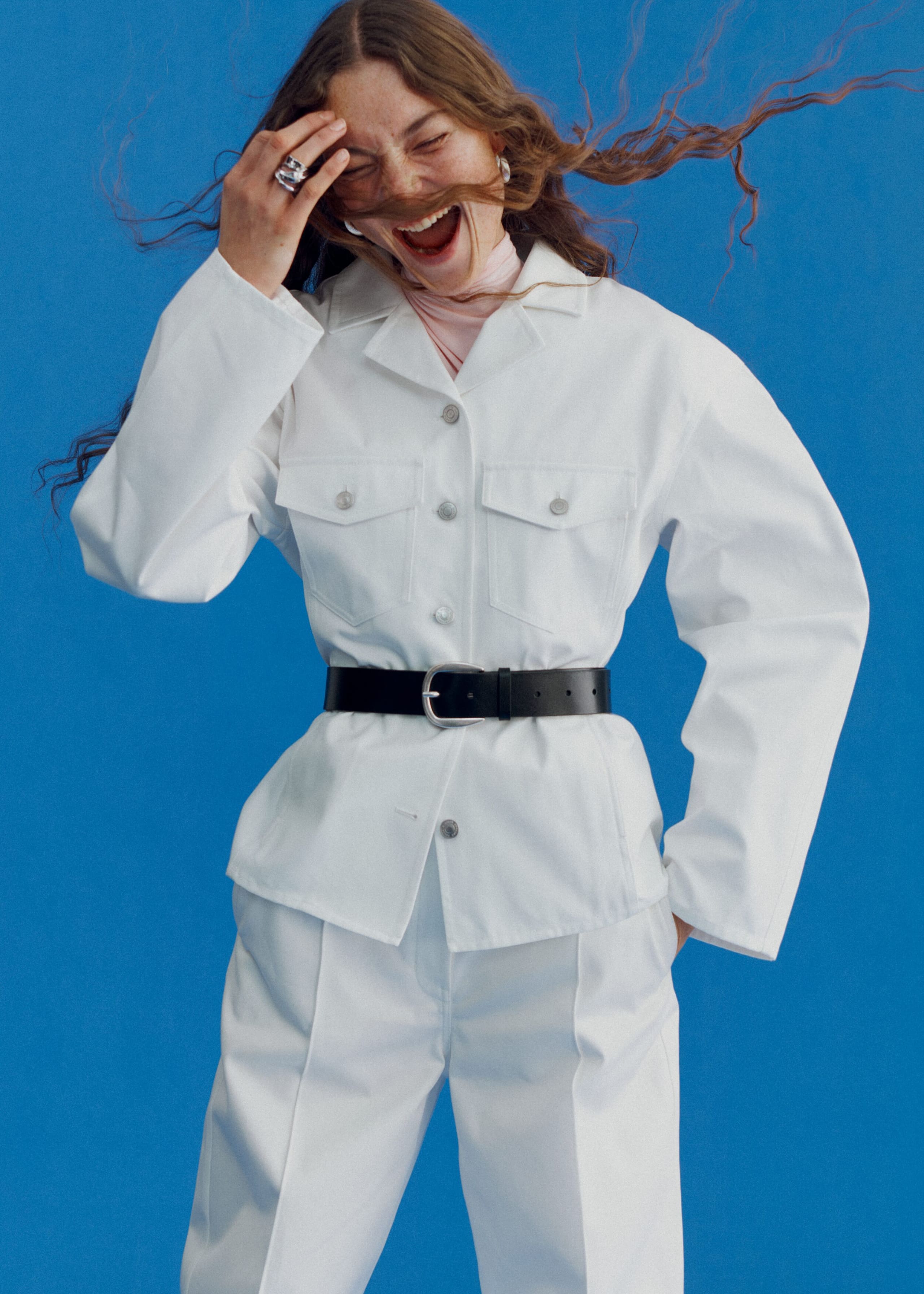 Image of Cotton Twill Tailored Jacket