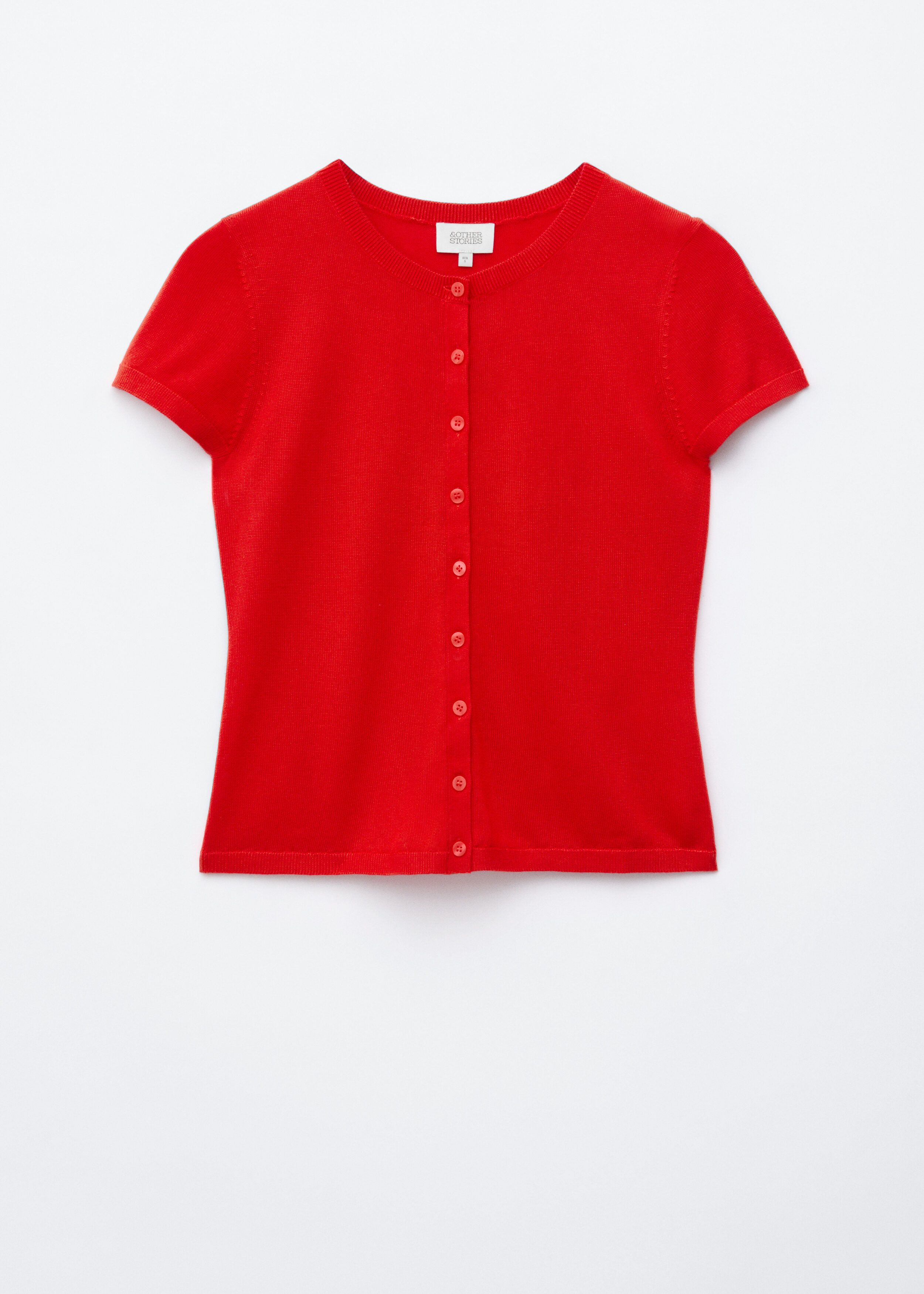 Knitted Button-Front T-Shirt