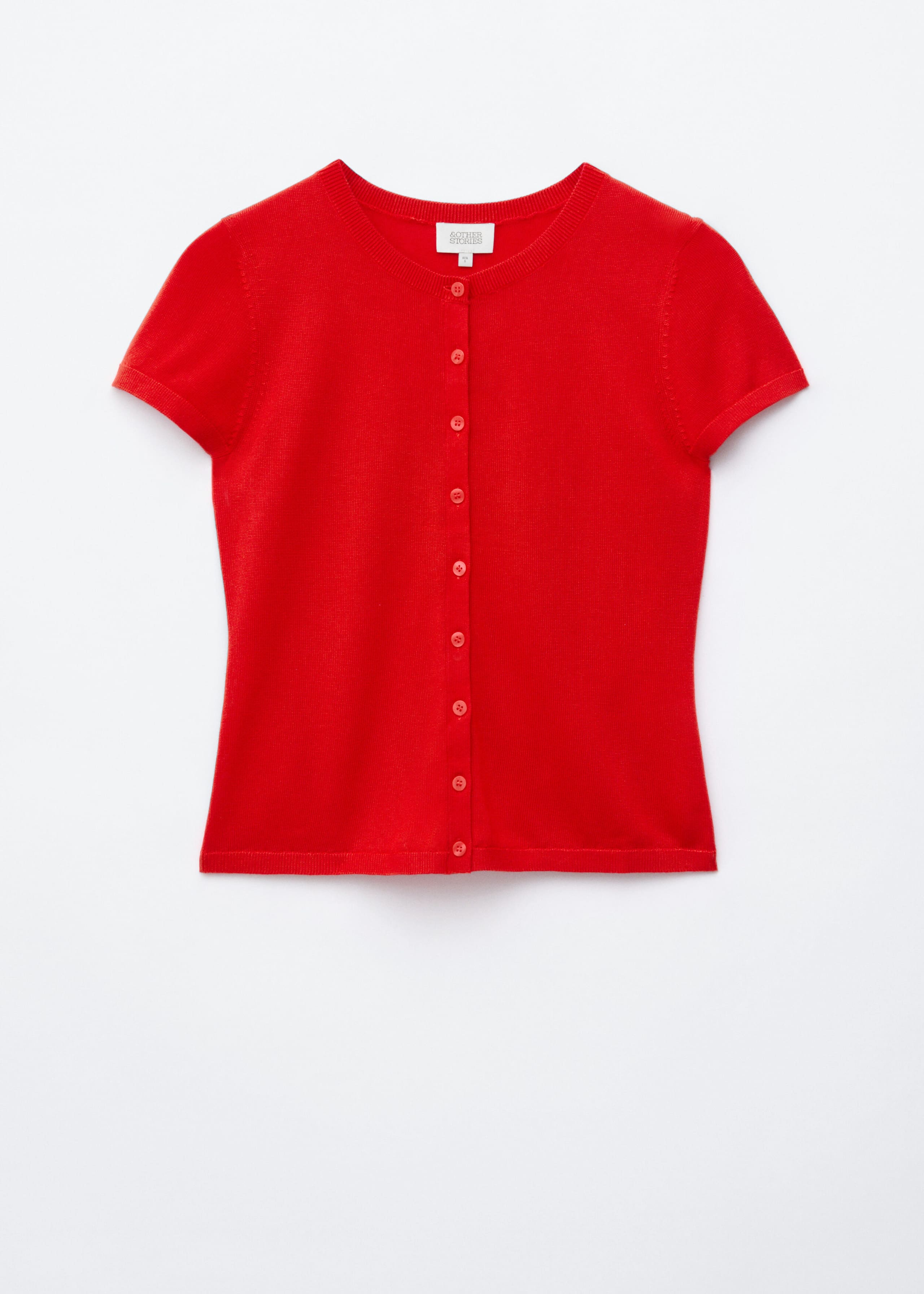 Strick-T-Shirt mit Knopfleiste - Sand - Stillleben