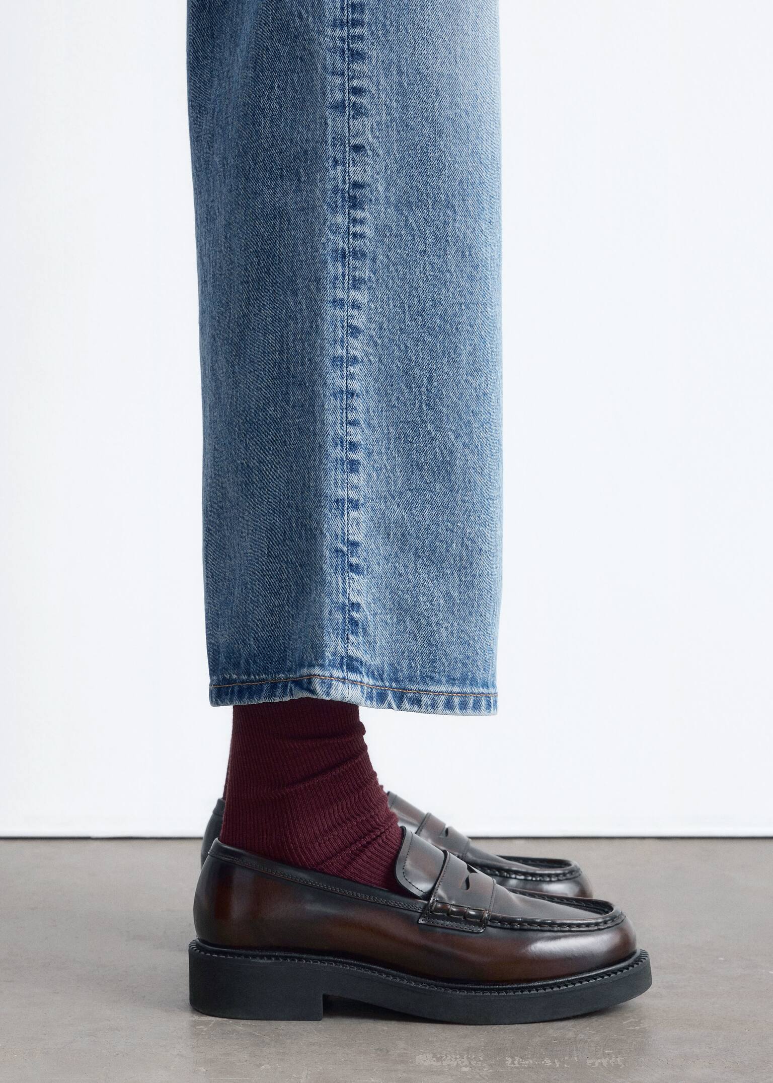 Markante Loafers aus Leder - Dunkelbraun