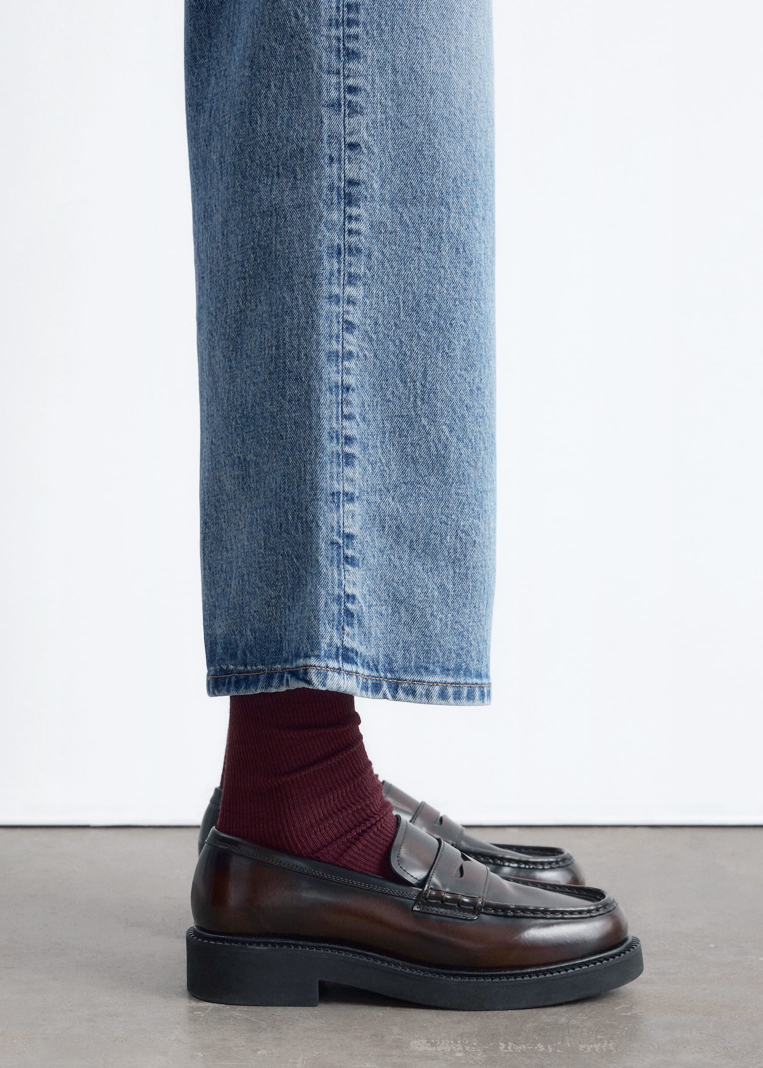 Chunky Leather Loafers - Dark Brown