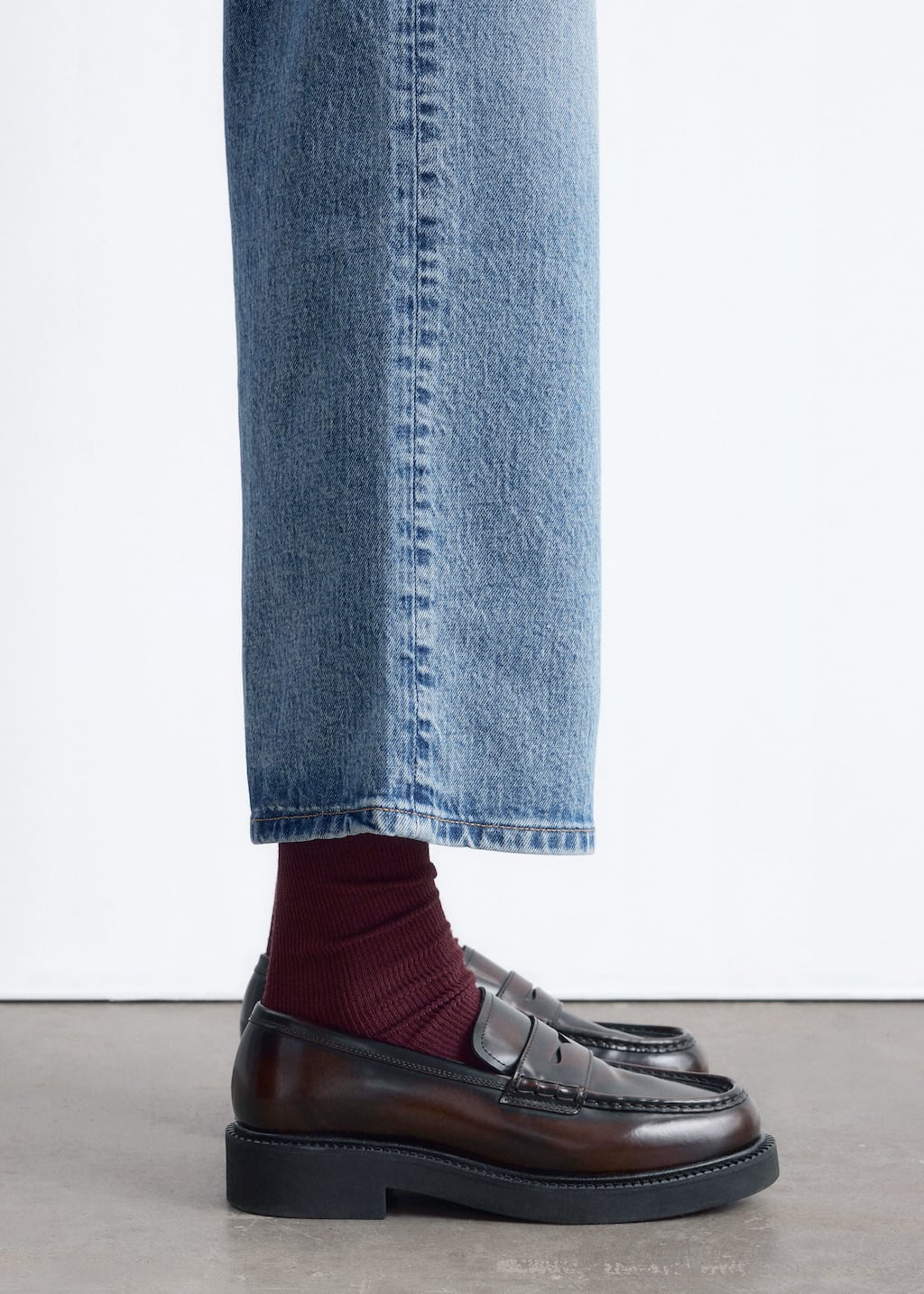Image of Chunky Leather Loafers