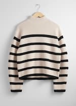 Cream/Black Stripes