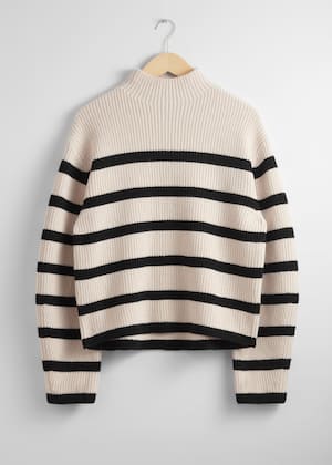 Cream/Black Stripes