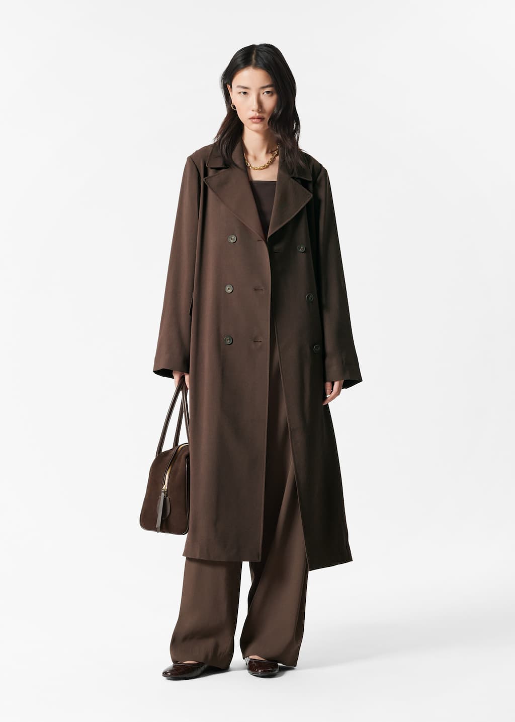 Image of Double-Breasted Trench Coat