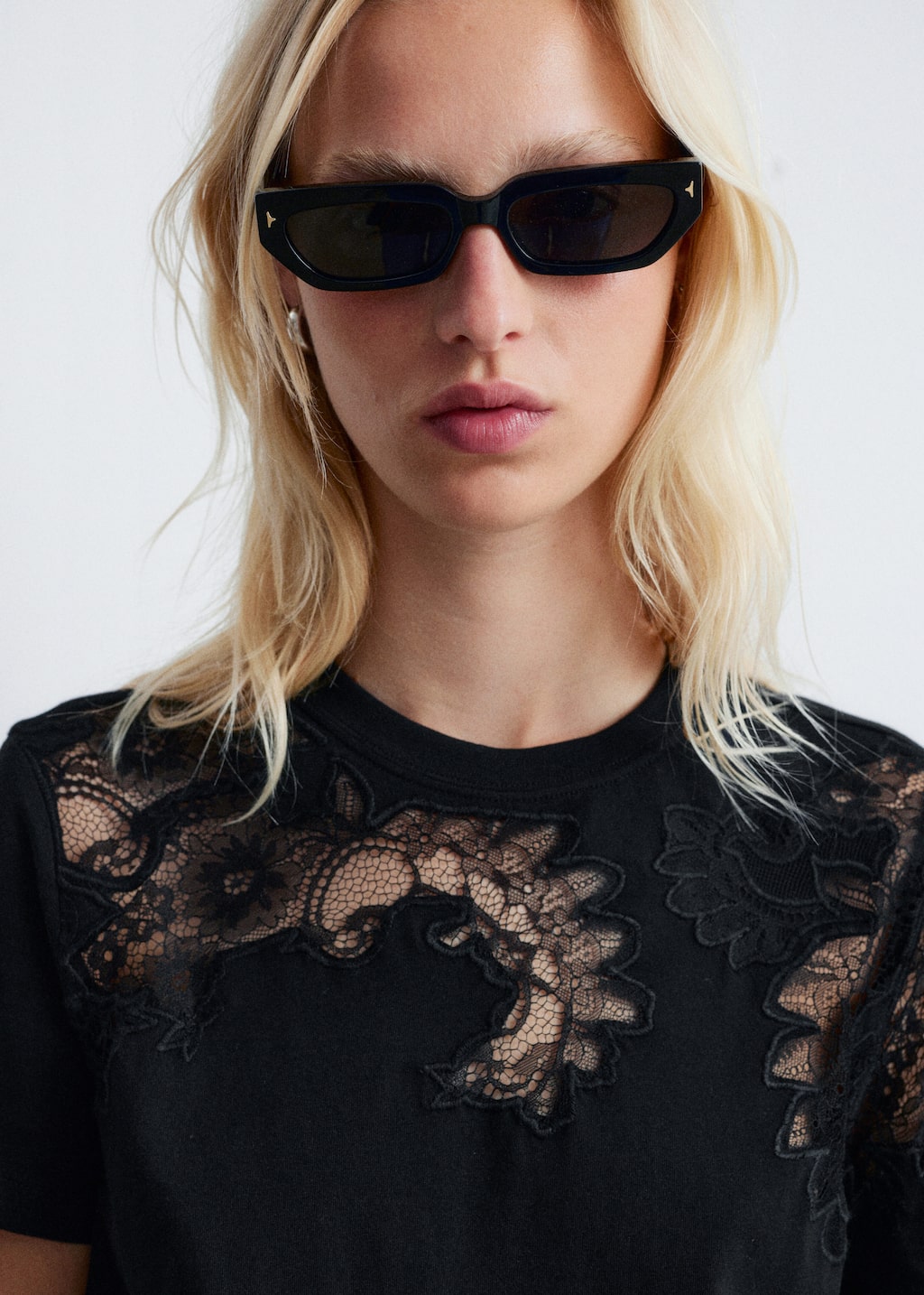 Image of Lace Embroidery T-shirt