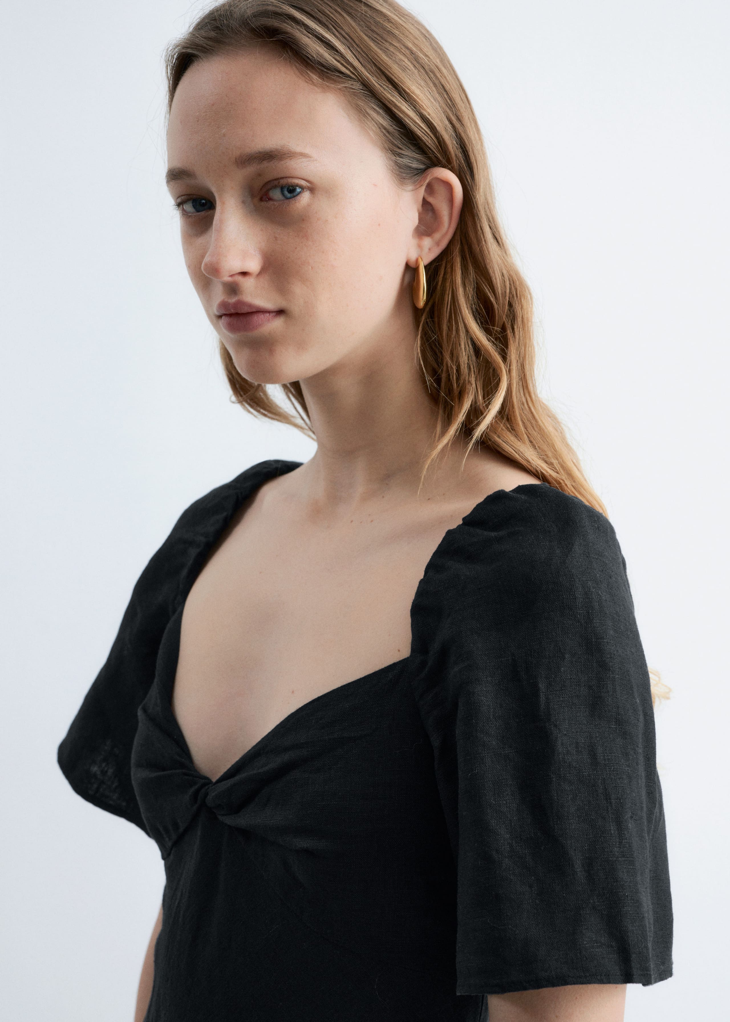 Image of Linen Midi Dress