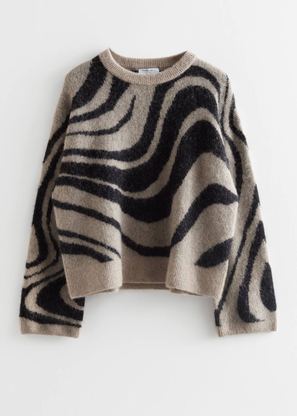 Jacquard Knit Jumper - Beige - Still Life
