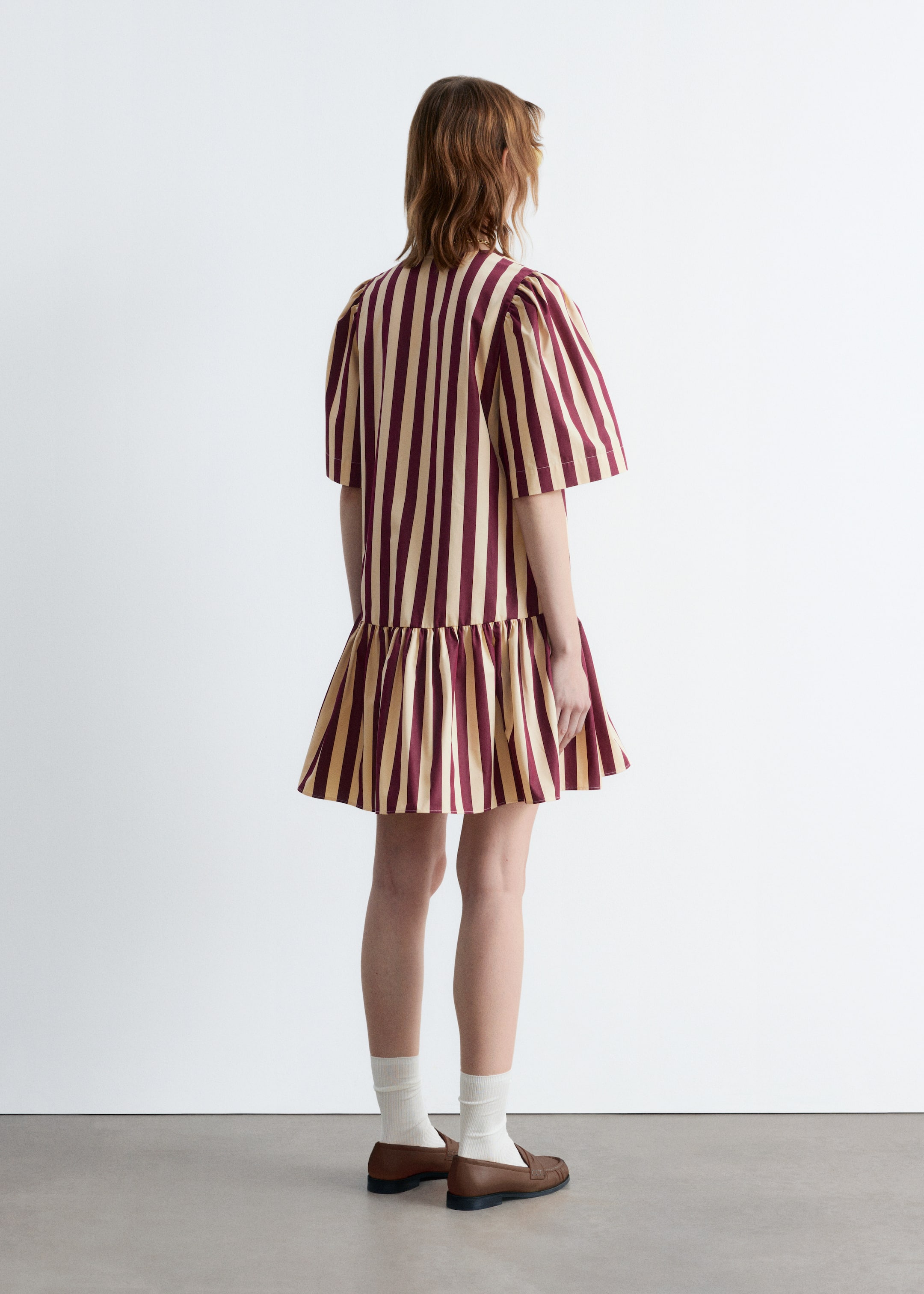 Se større billede: Peplum-minikjole - Røde/gule striber - DAME | H&M DK 5