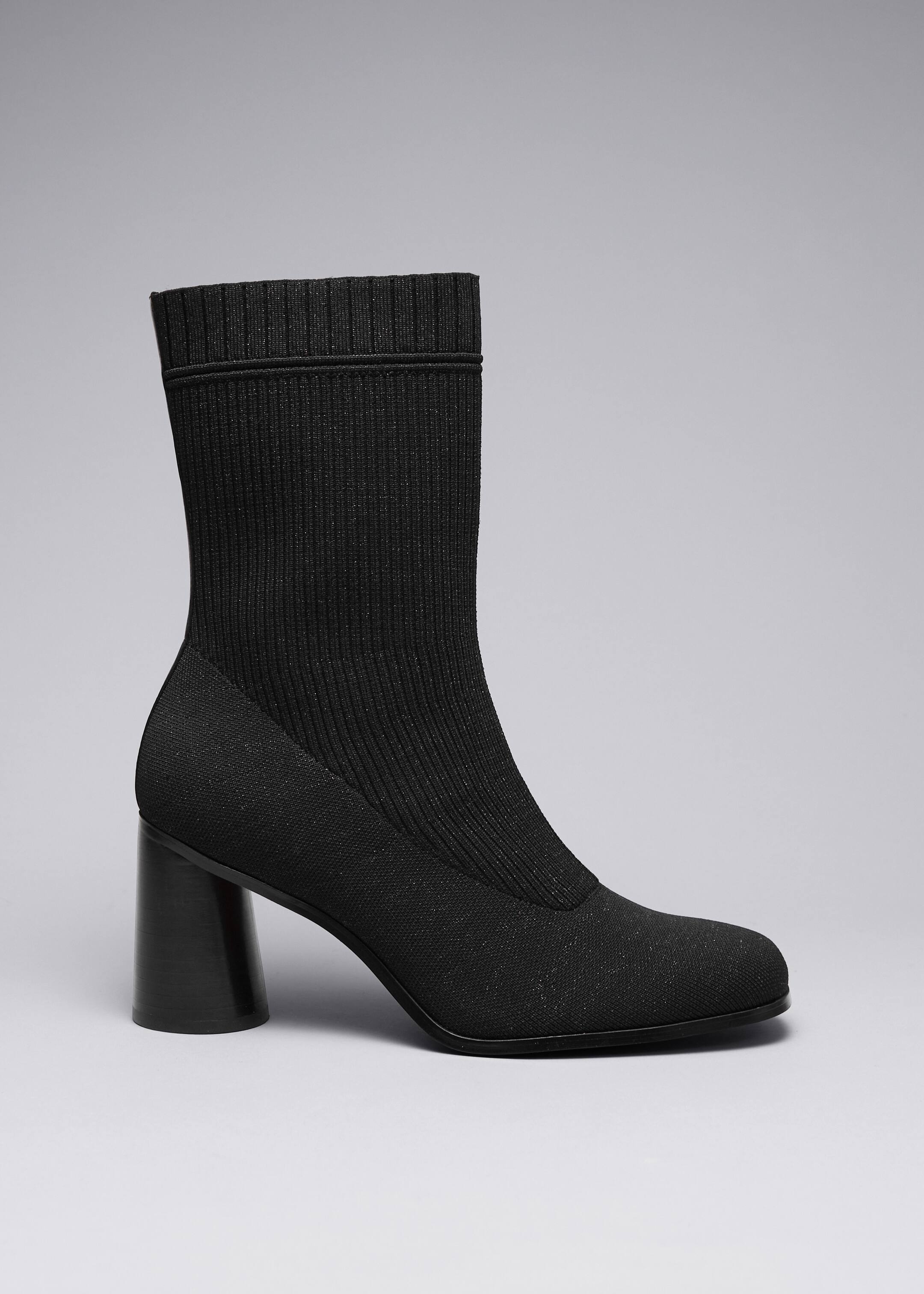 View larger image: Knit Sock Boots - Black/Glitter - Ladies | H&M GB 1