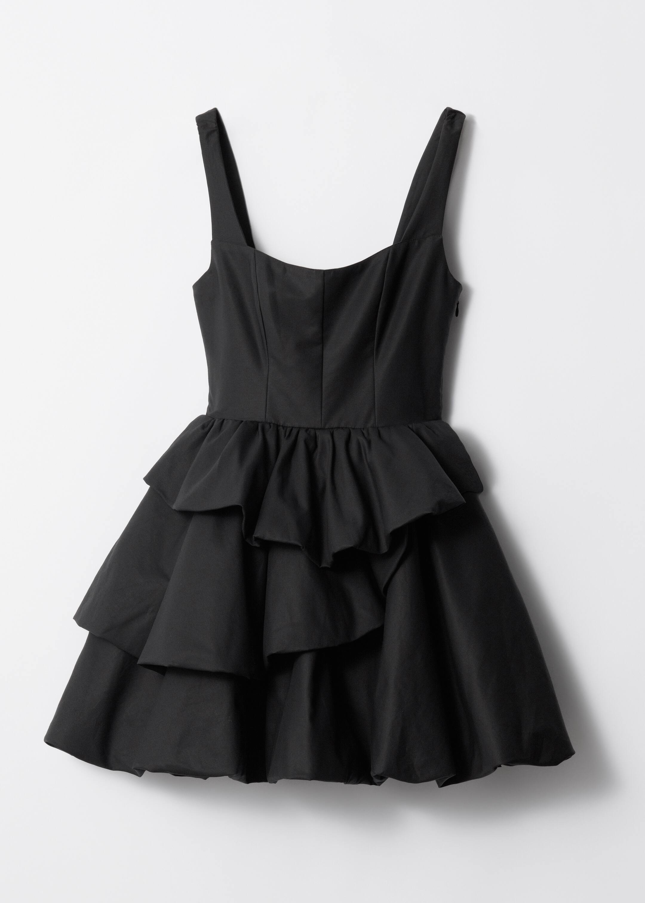 Se større billede: Niveaudelt midikjole med boblekonstruktion - Sort - DAME | H&M DK 1