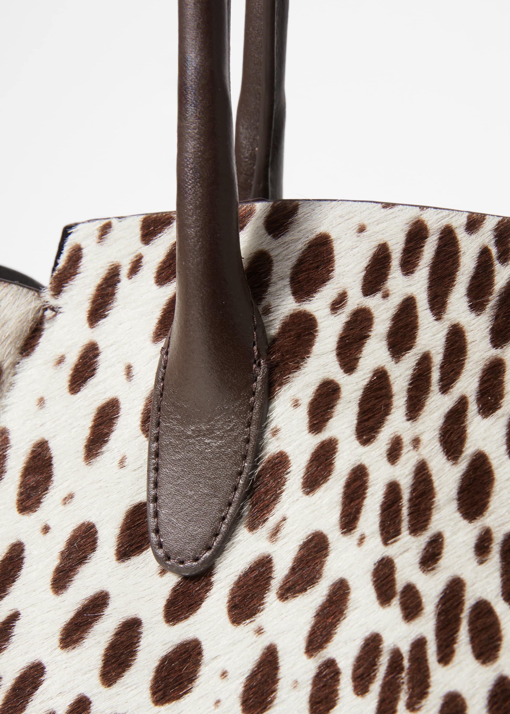 Grösseres Bild ansehen: Tragetasche aus Leder mit Animal-Print - Cremefarbener Hirschprint - DAMEN | H&M CH 4