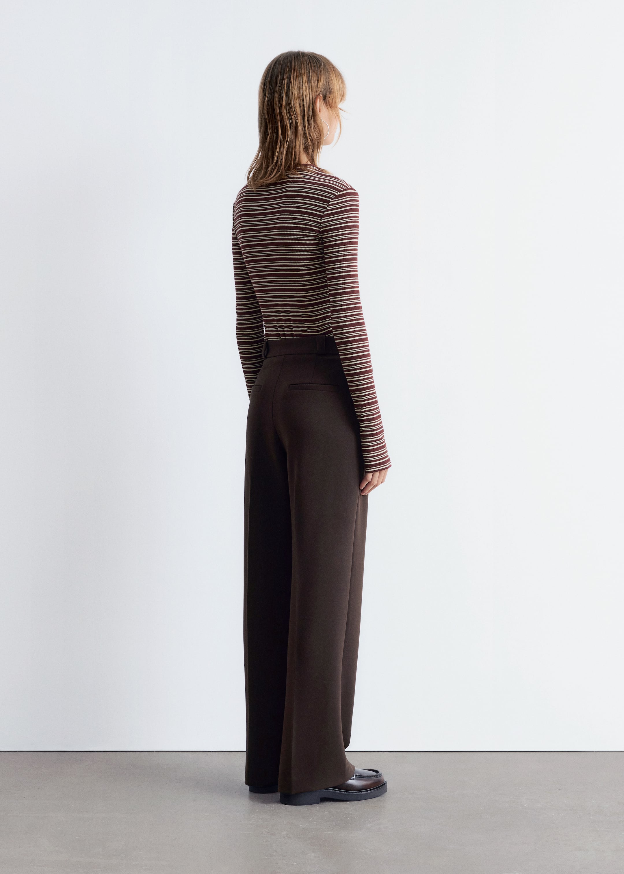 Agrandir l'image: Haut en jersey à manches longues - Rayures couleur crème/brunes - FEMME | H&M FR 5