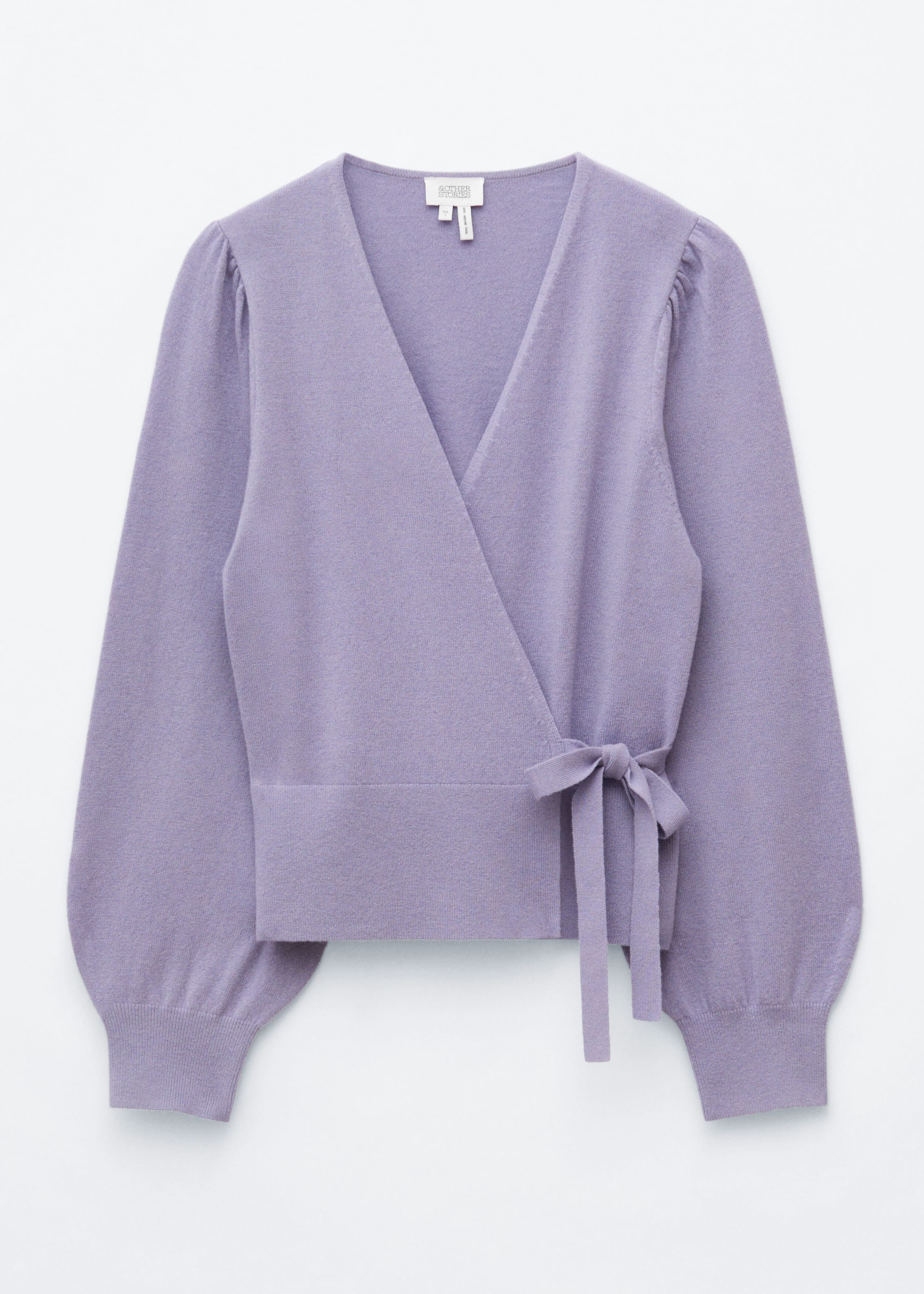 Merino Wool Wrap Cardigan - Lilac - Still Life