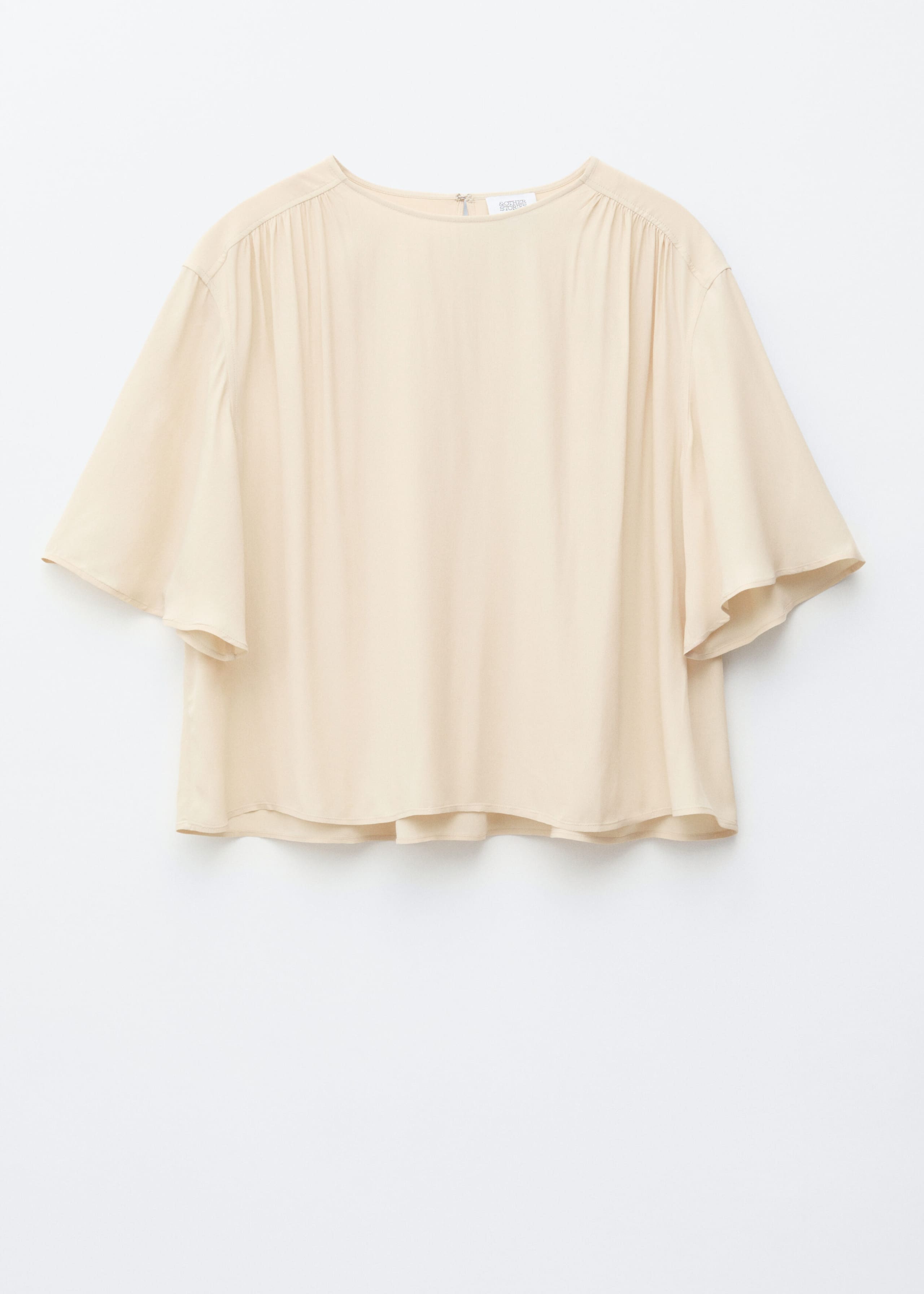 Image of Gathered Crepe Blouse