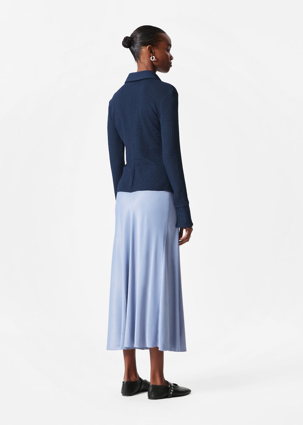 Image of Jupe midi en satin