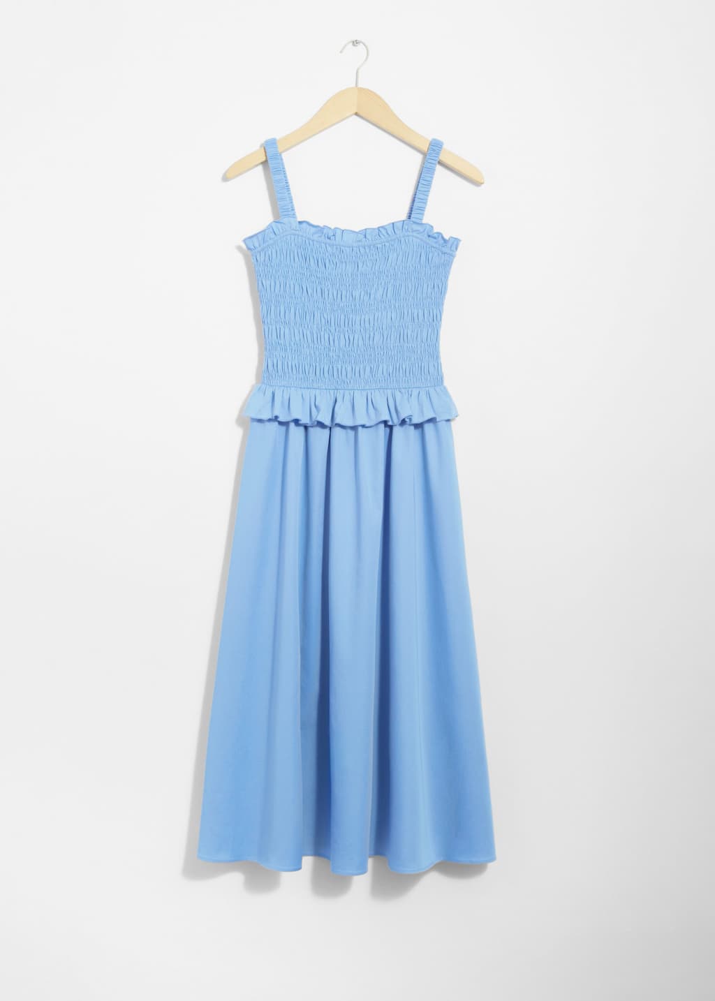 Vestido midi fruncido