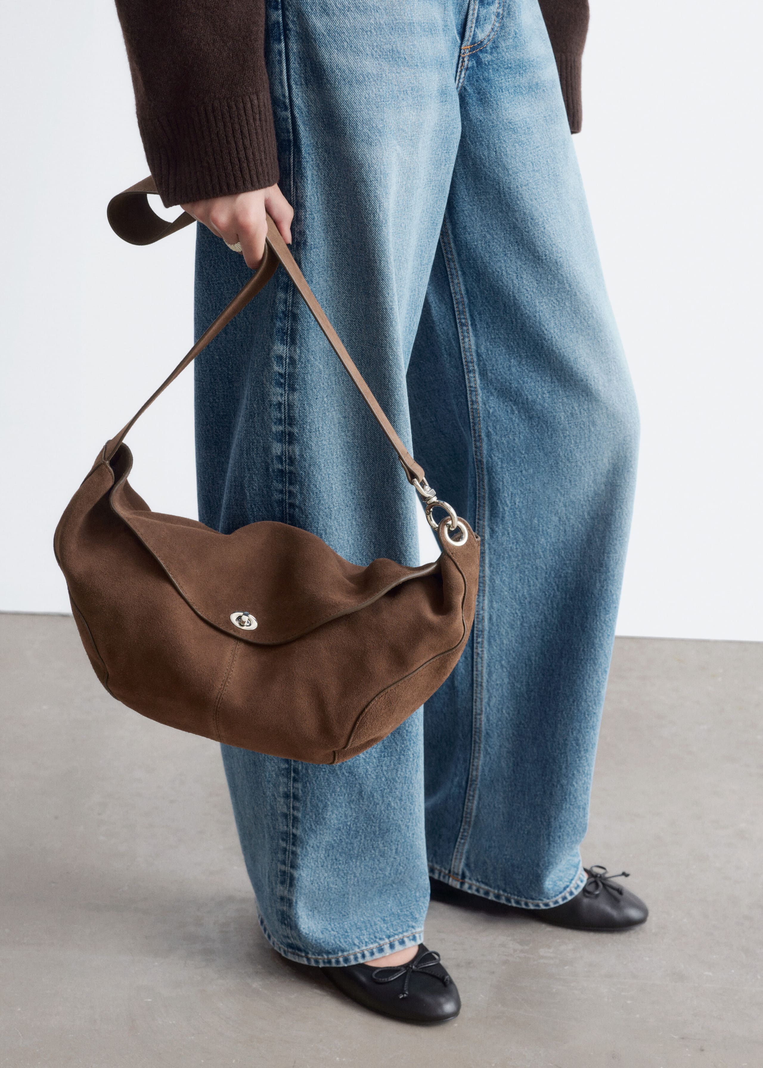 Sculptural Crossbody Bag - Brown - Still Life